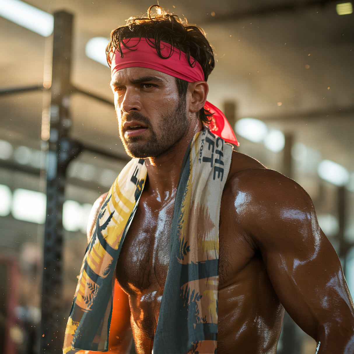 Wanderer auf Waldpfad Eishandtuch - Frische Luft Freier Kopf