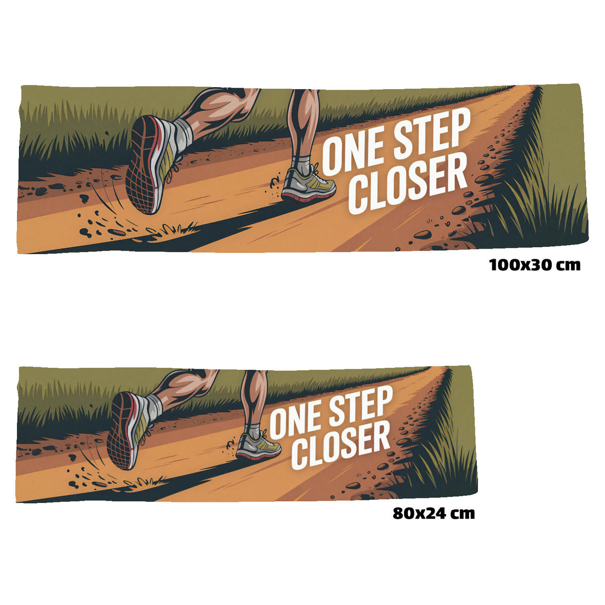 Fitness Eishandtuch mit Jogger - One step closer