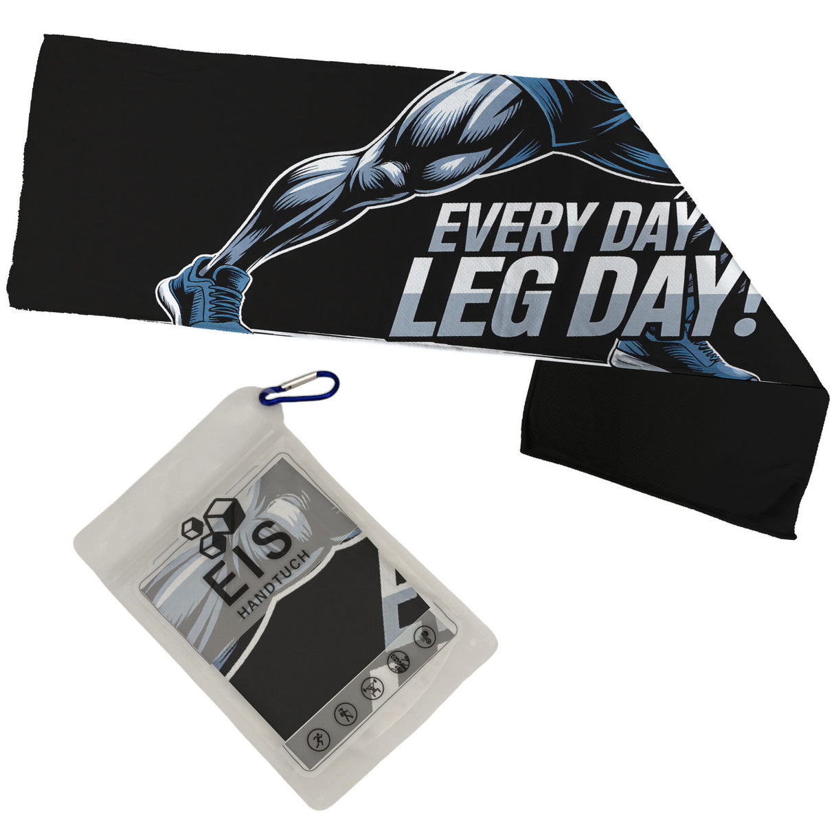 Fitness Eishandtuch - Every day is leg day!