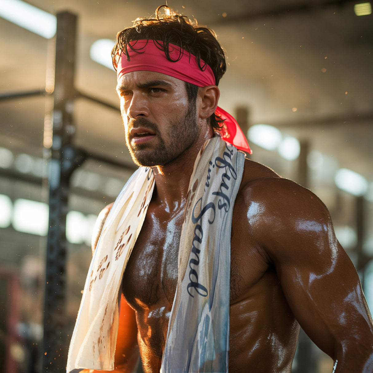 Maritimes Fußabdrücke Eishandtuch - Barfuß im Sand