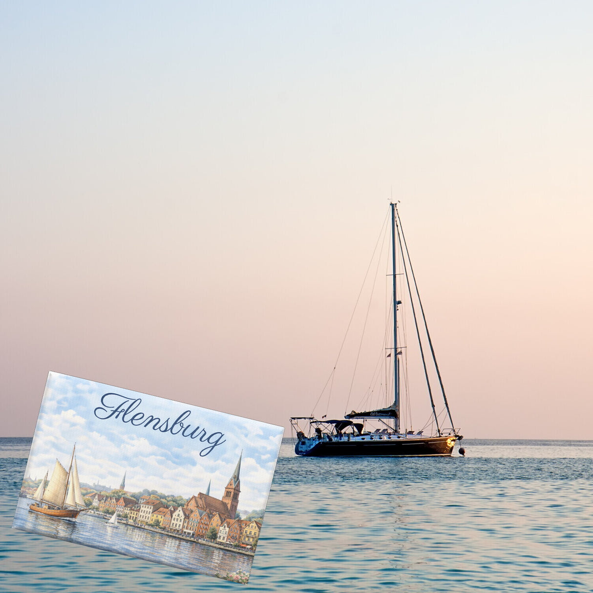 Hafenstadt Flensburg Souvenir Magnet für Küstenliebhaber