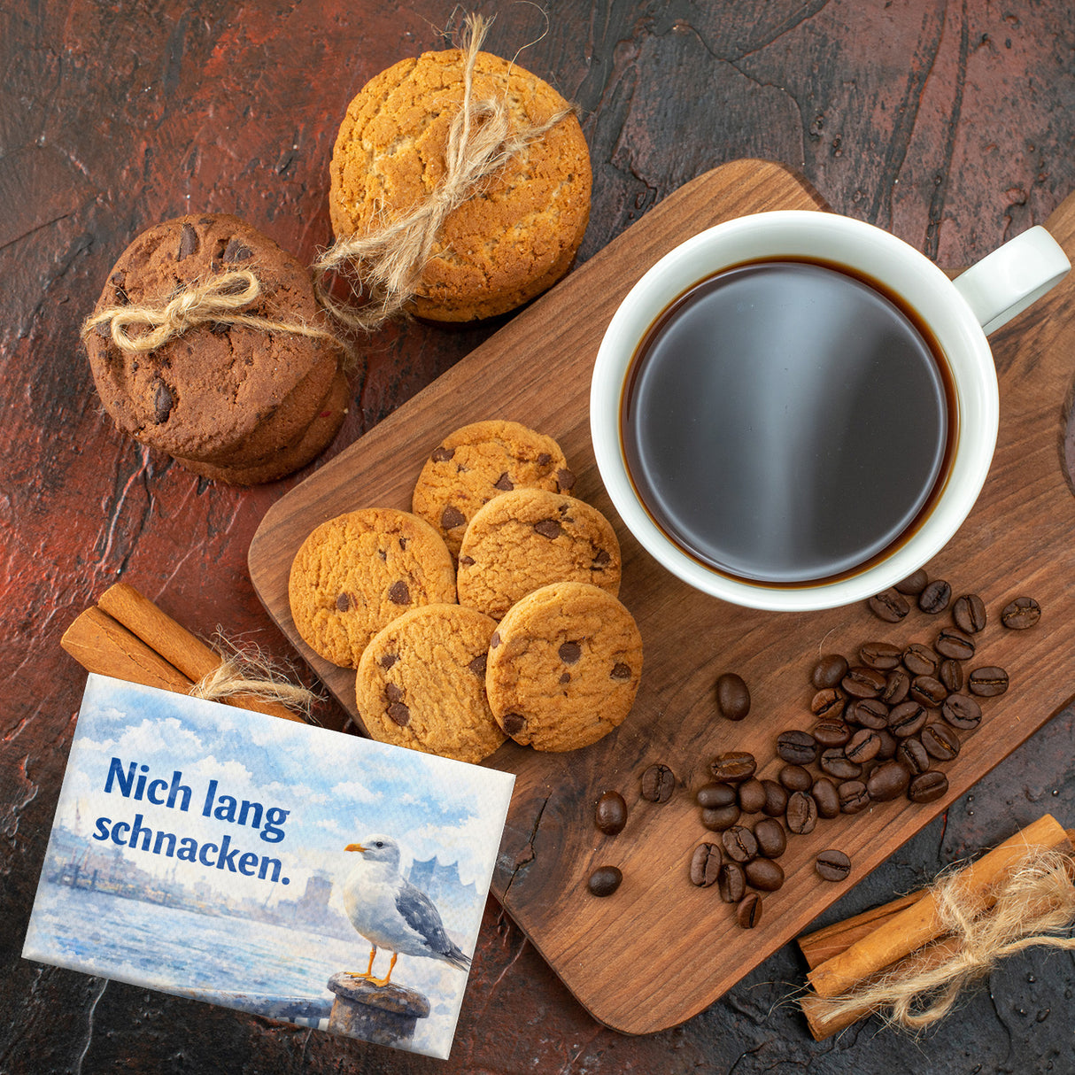 Nich lang schmacken Hafenszene Souvenir Souvenir Magnet