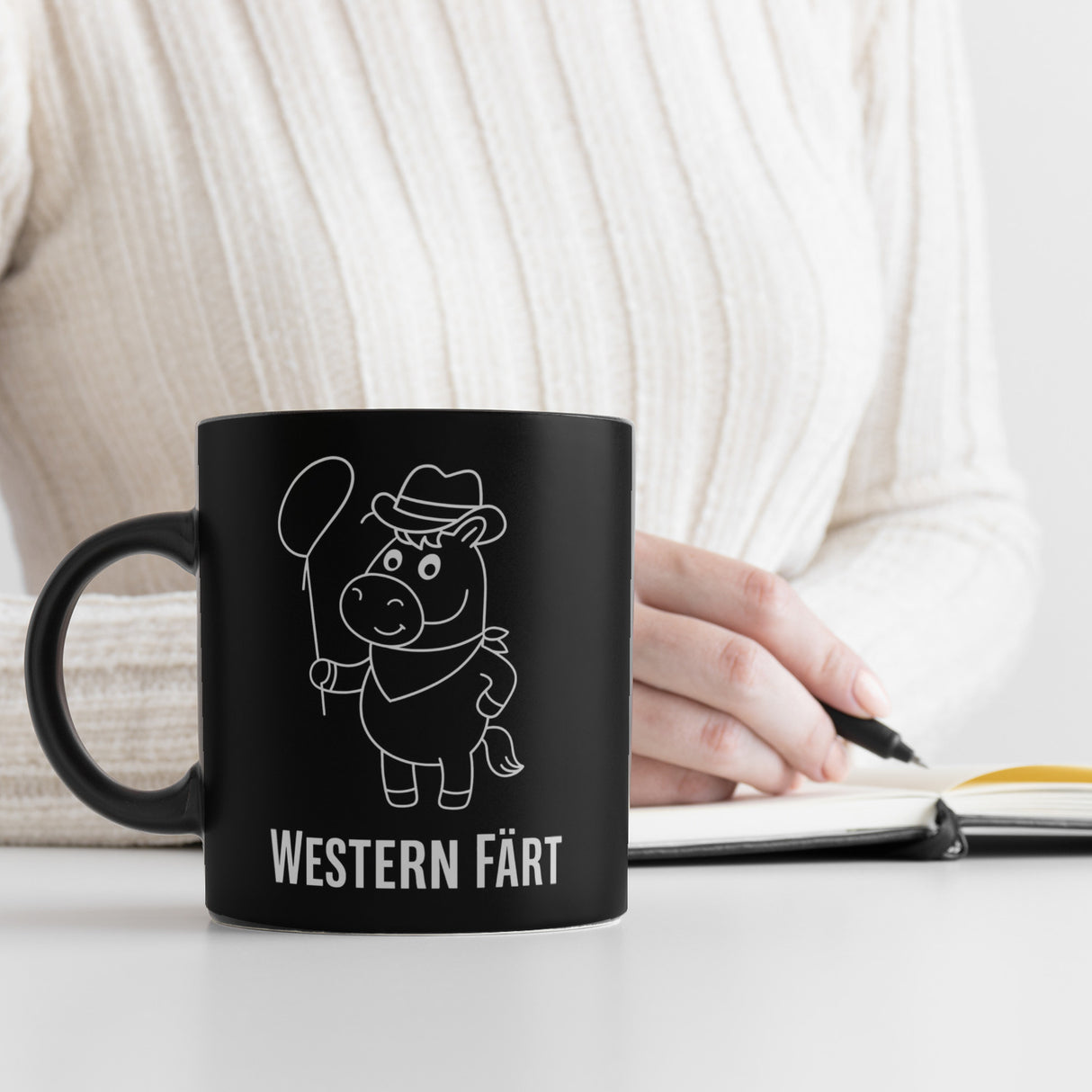 Pferd Cowboy Cartoon Western Färt Kaffeebecher