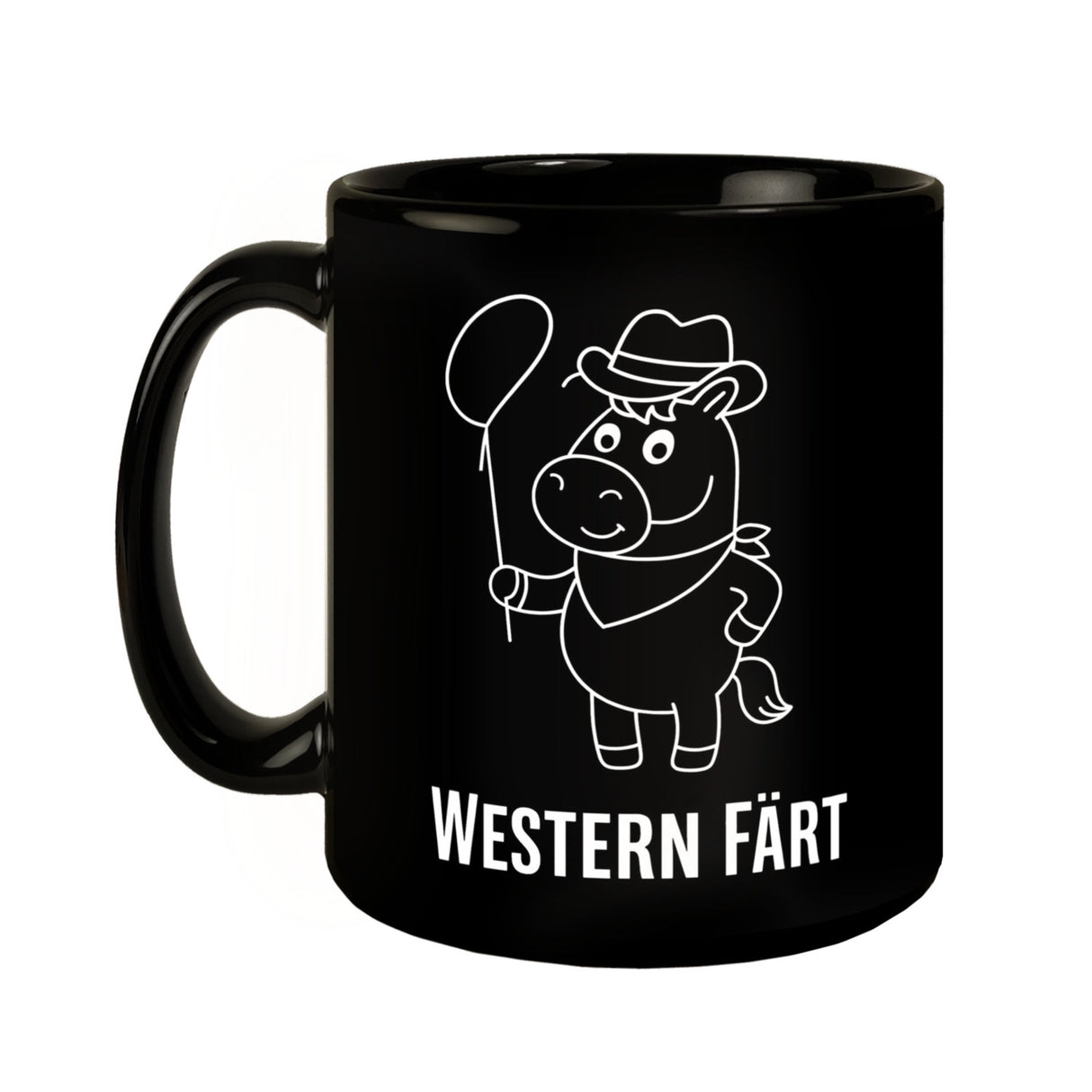 Pferd Cowboy Cartoon Western Färt Kaffeebecher