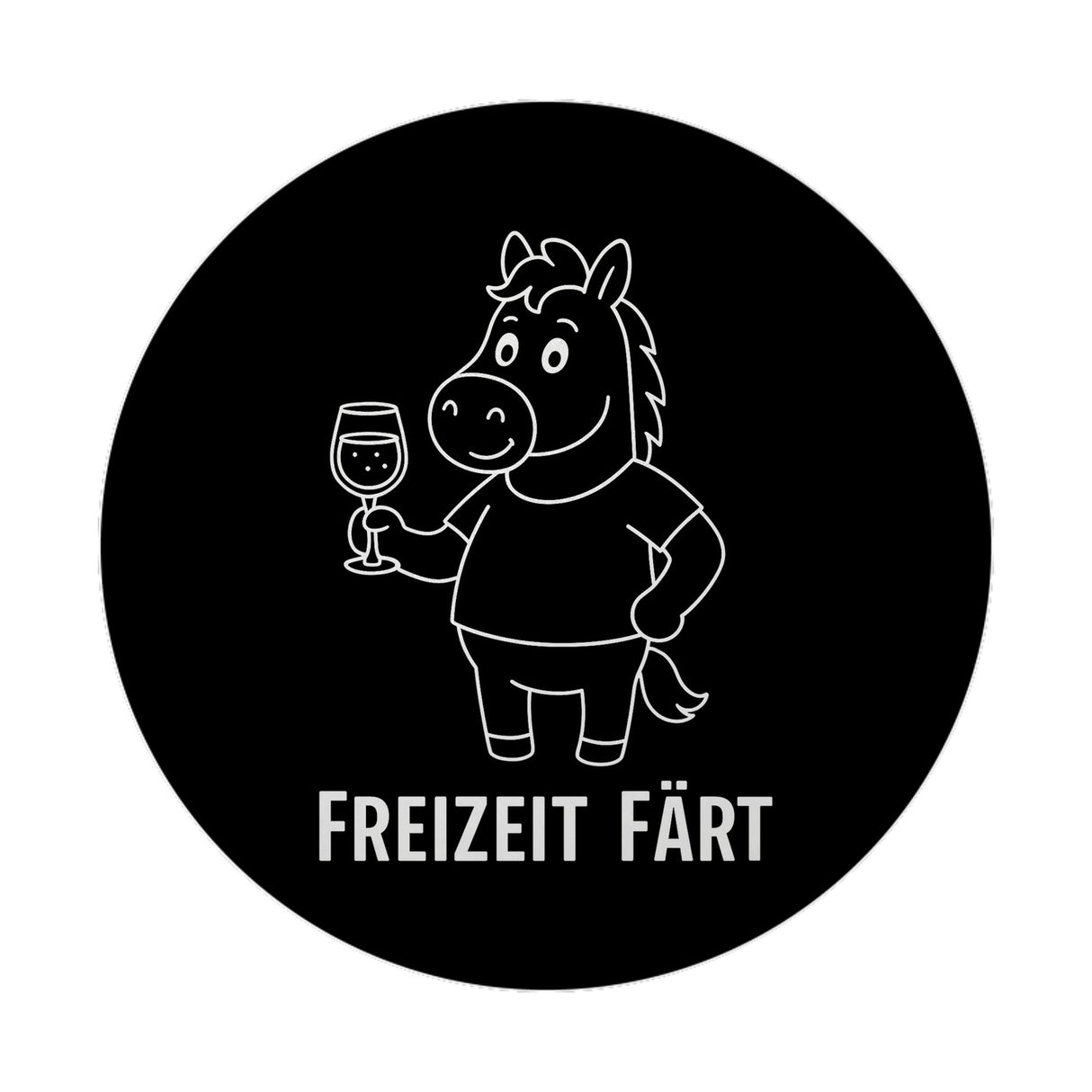 Pferd mit Wein Freizeit Färt Magnet