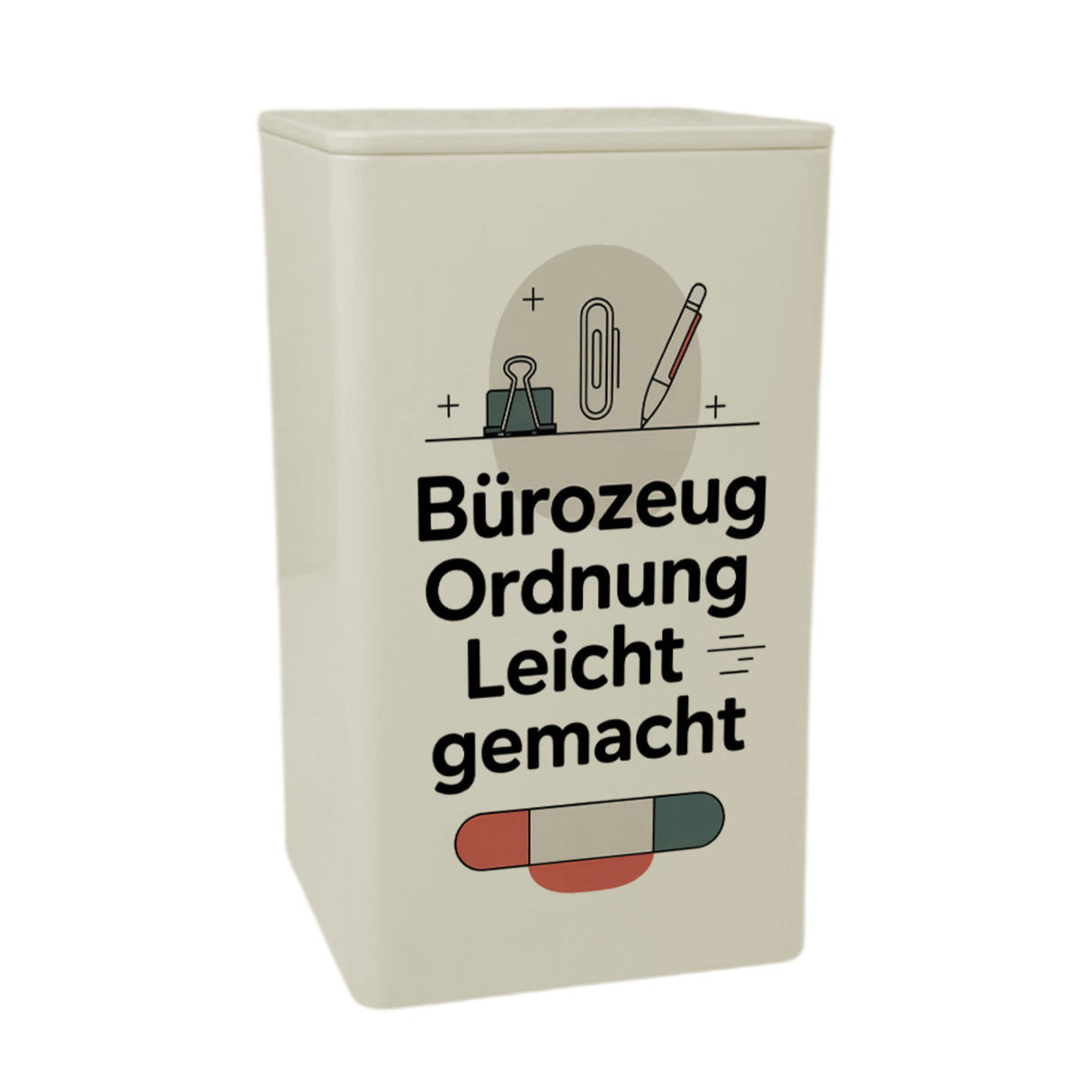 Büroklammer Stift Design Bürozeug Ordnung leicht gemacht Dose 900ml