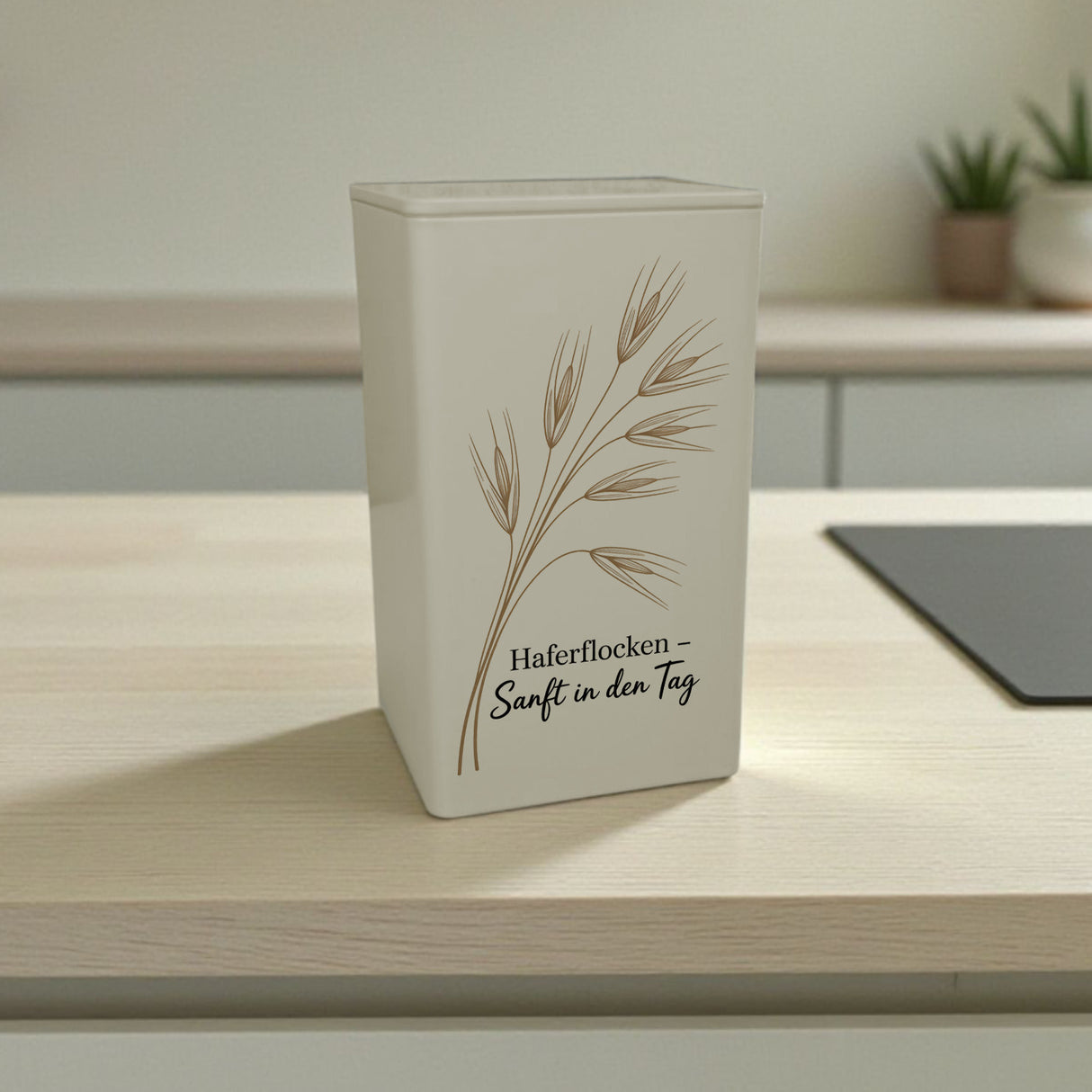 Hafer Linie Illustration Dose 900ml Haferflocken Frühstück