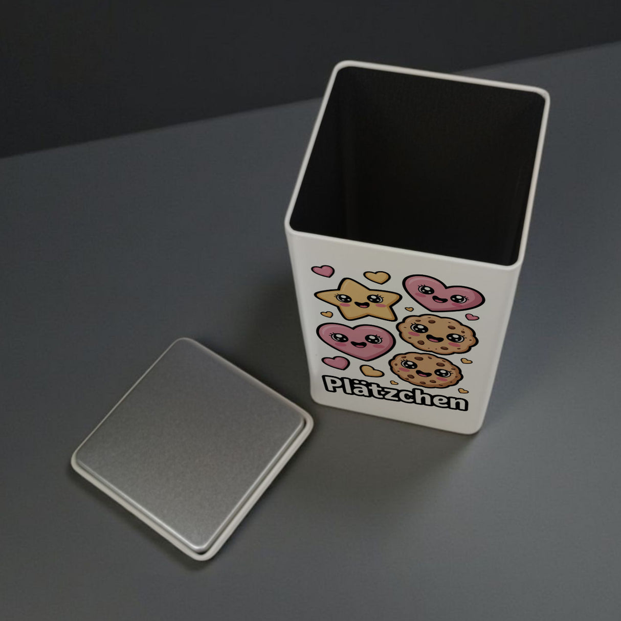 Kawaii Cartoon Kekse Dose 900ml mit Plätzchen Spruch