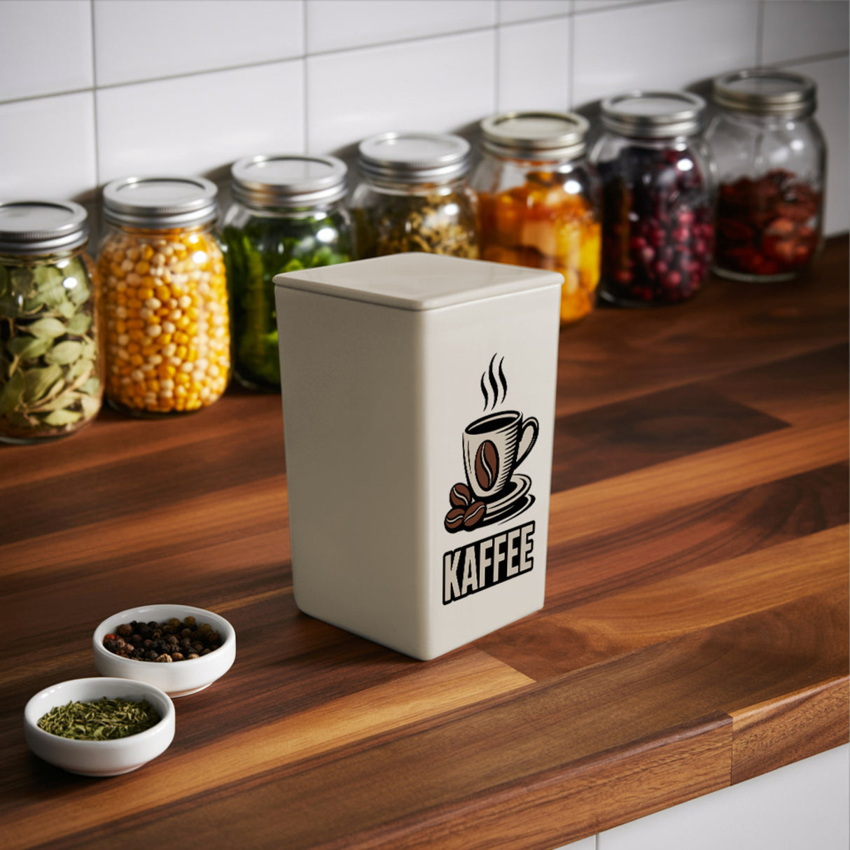 Retro Kaffee Design Dose 900ml für Kaffeeliebhaber