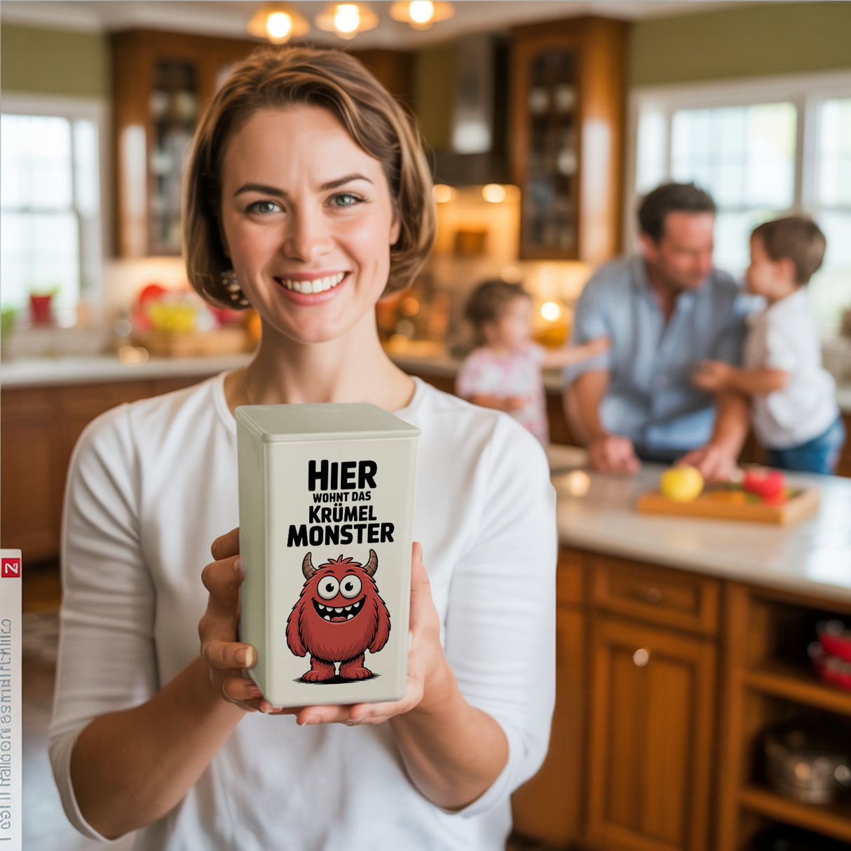 Rotes pelziges Monster - Hier wohnt das Krümelmonster Dose 900ml