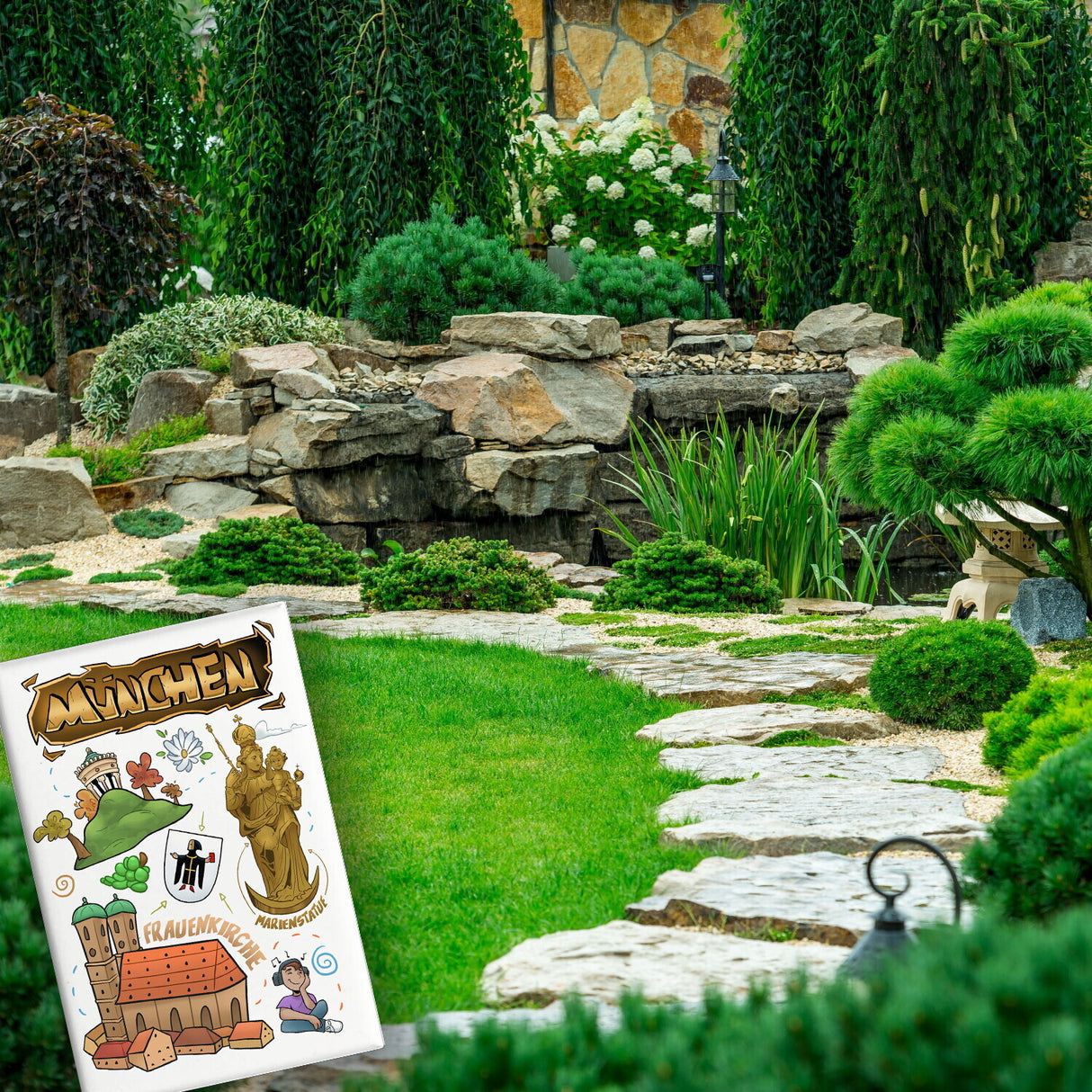 München Pop Art Souvenir Souvenir Magnet - Wahrzeichen