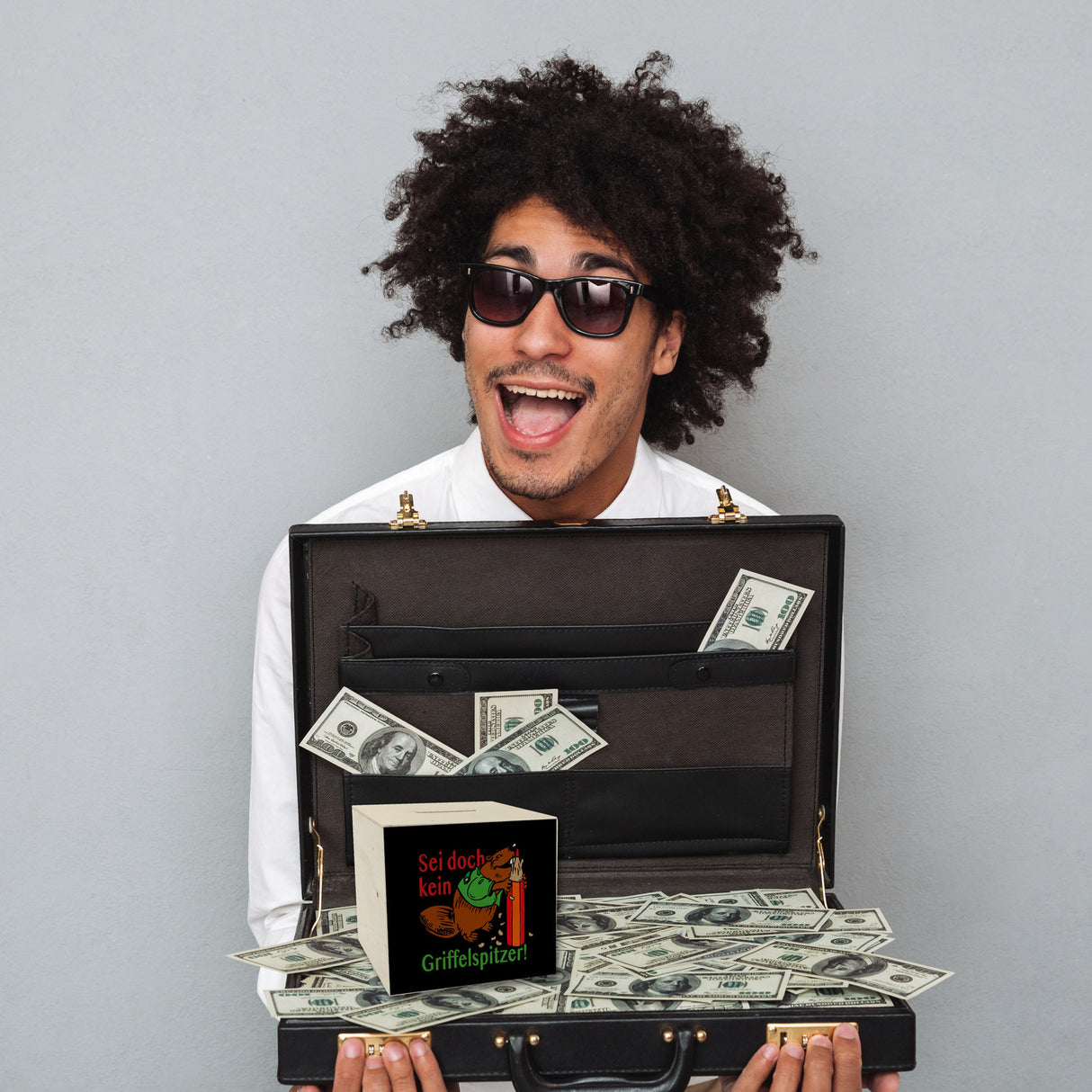 Biber Spardose mit Spruch: Sei doch kein Griffelspitzer!