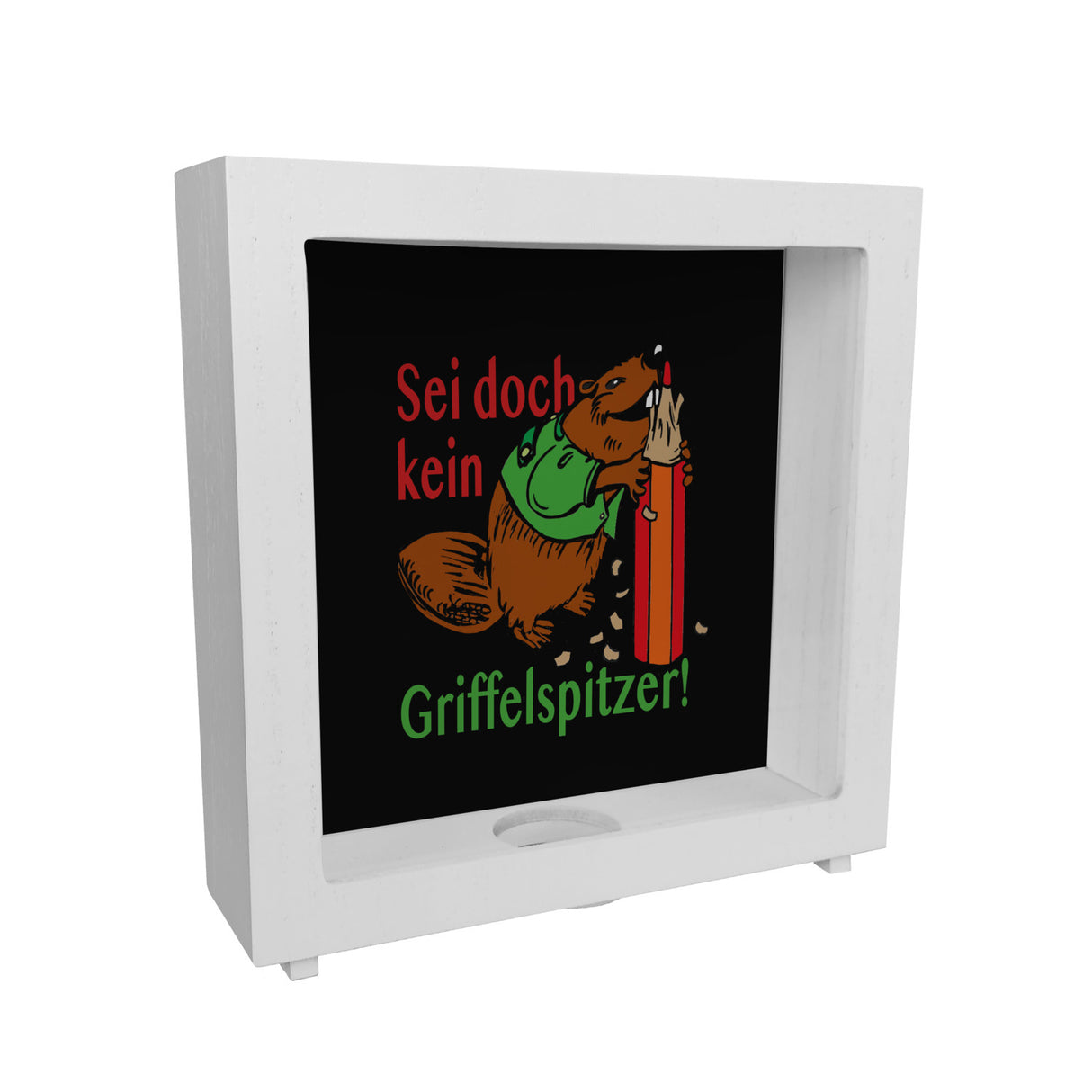 Biber Spardose mit Spruch: Sei doch kein Griffelspitzer!