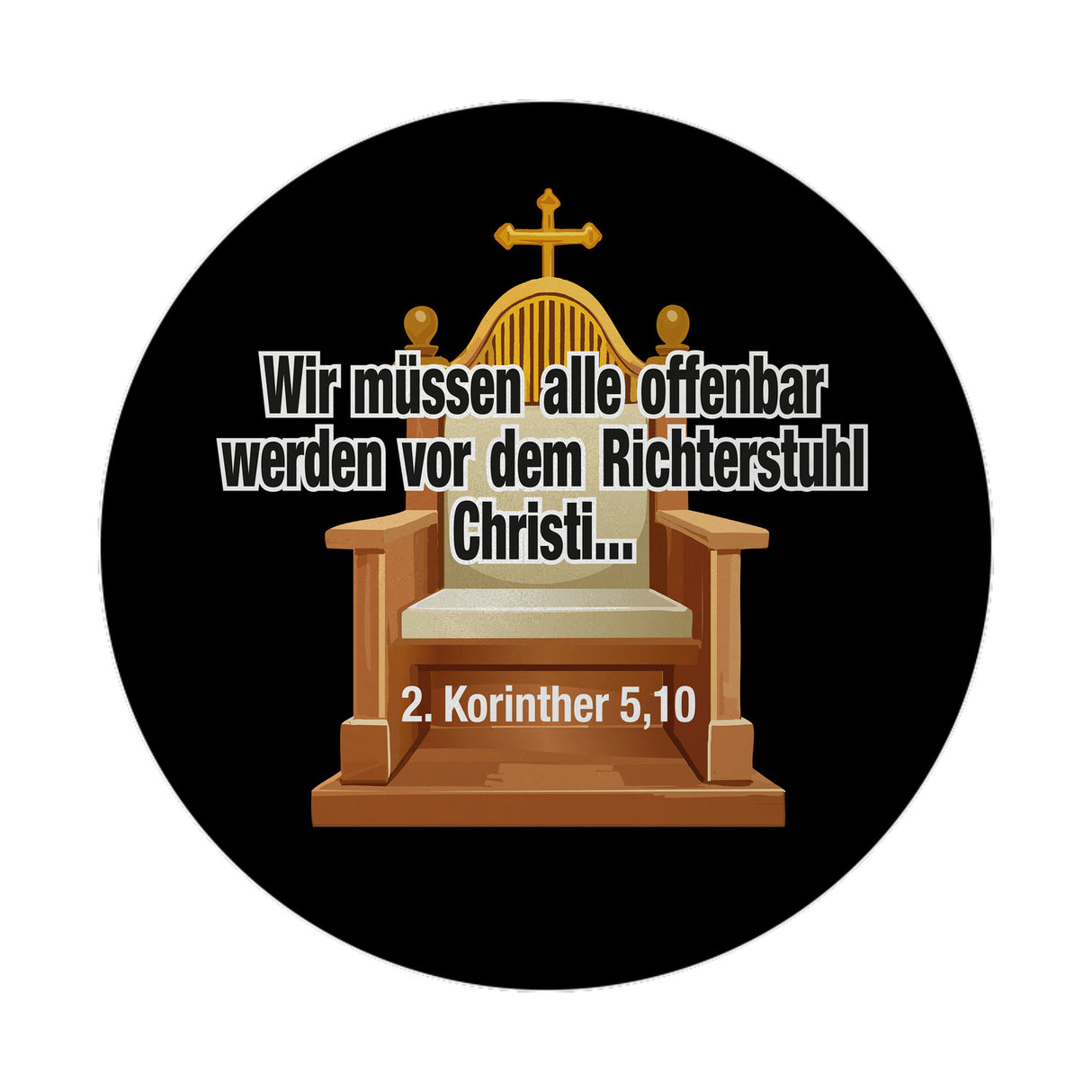 2 Korinther 5,10 Magnet rund