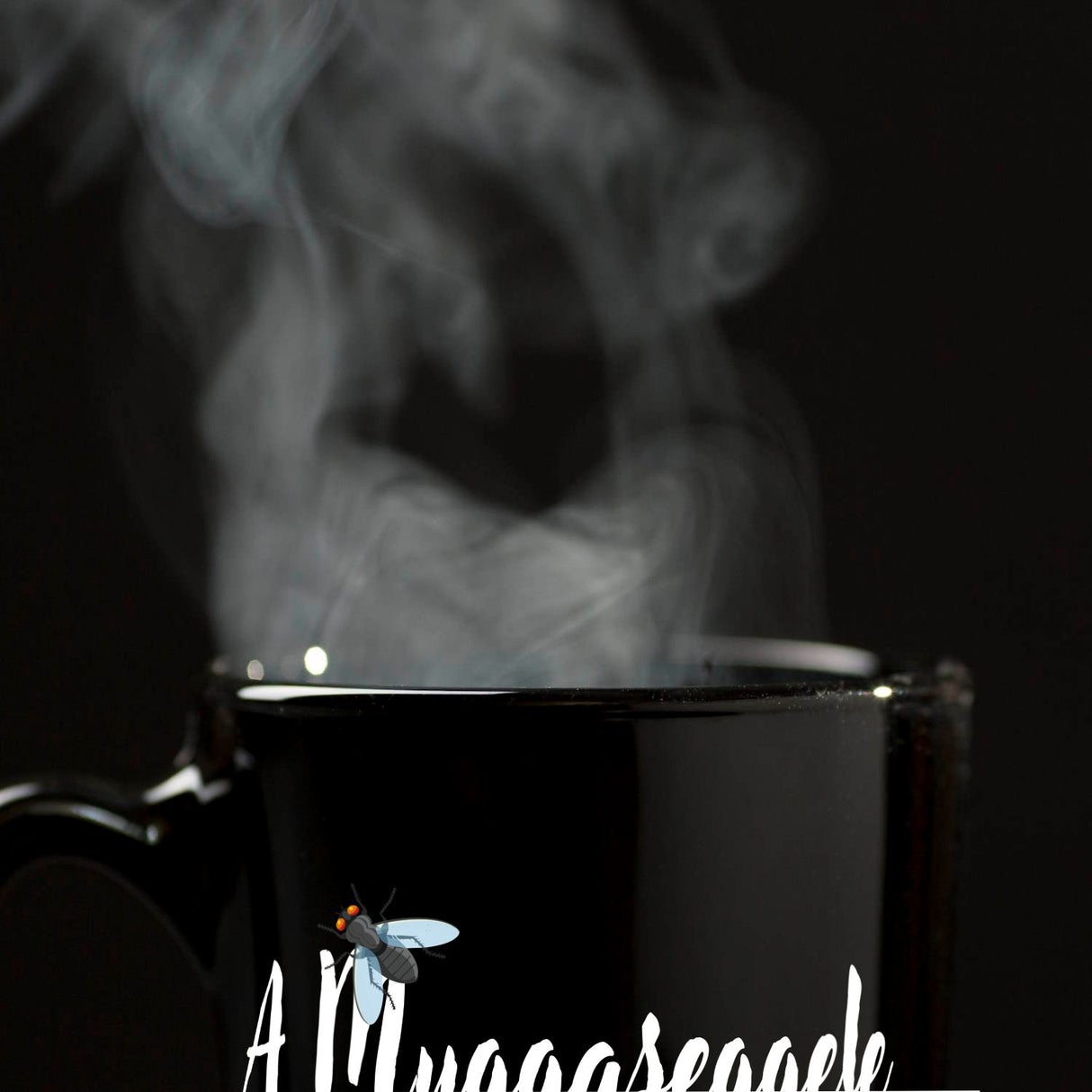 Schwaben Tasse in Schwarz mit Spruch: A Muggaseggele Kaffee no!