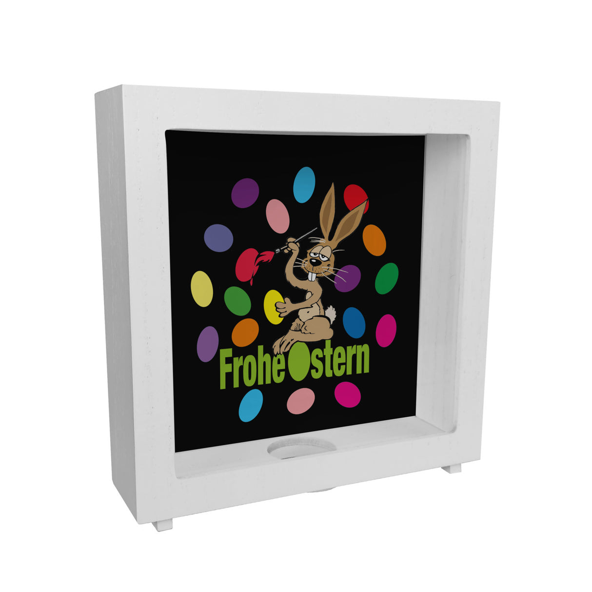 Osterhase Spardose mit Spruch: Frohe Ostern