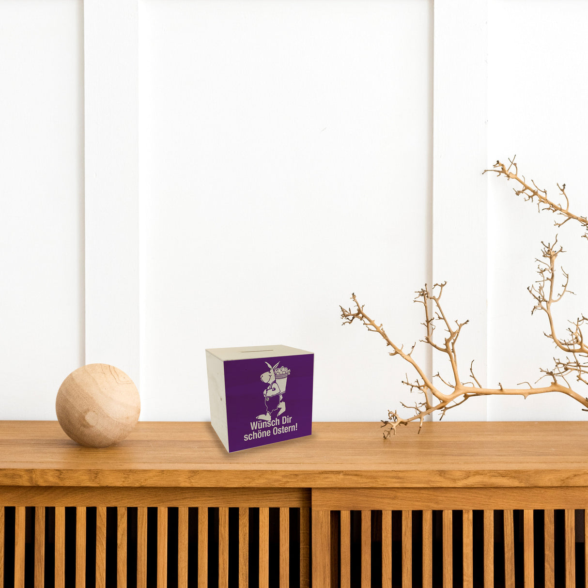 Osterhase Spardose mit Spruch: Wünsch dir schöne Ostern!