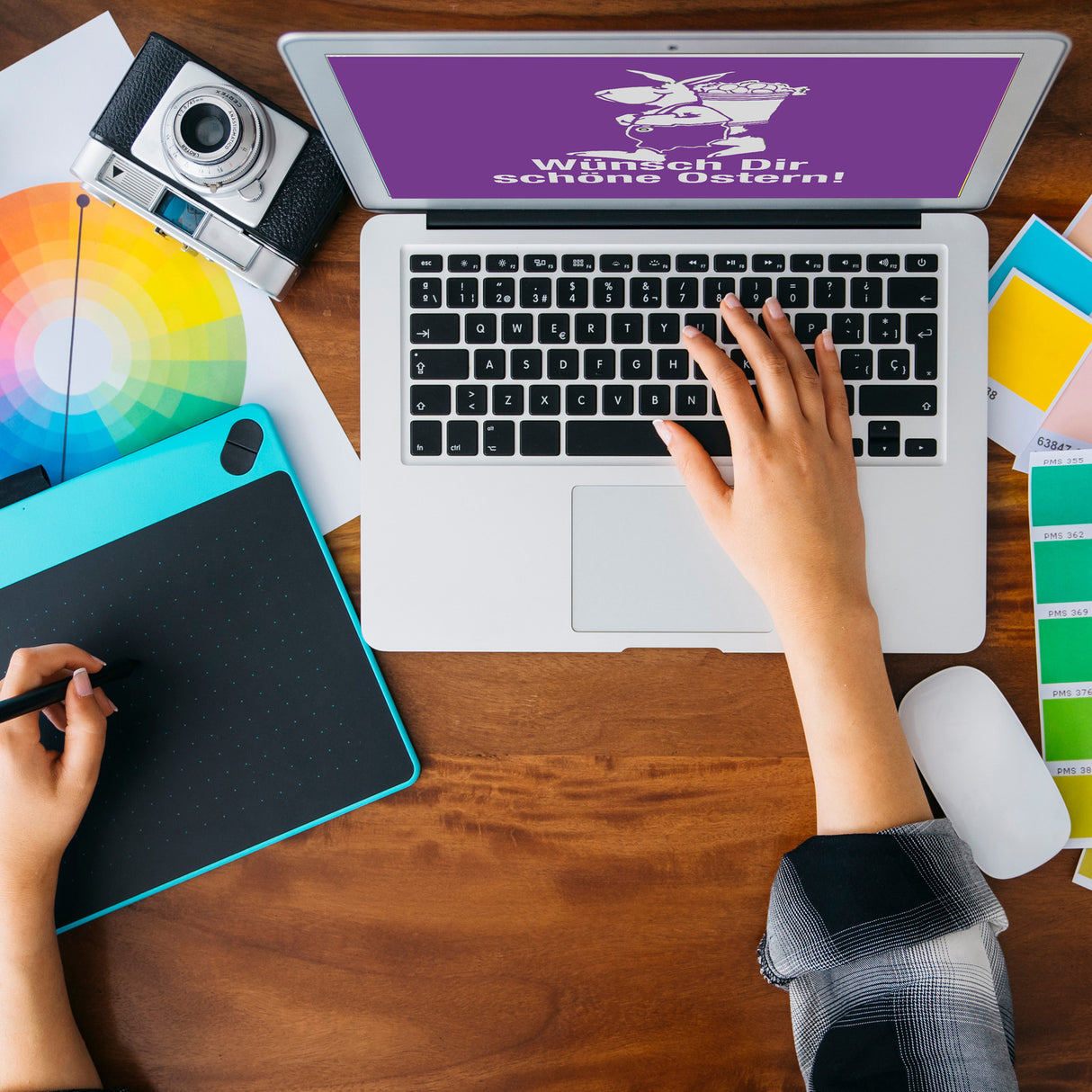 Osterhase Spardose mit Spruch: Wünsch dir schöne Ostern!