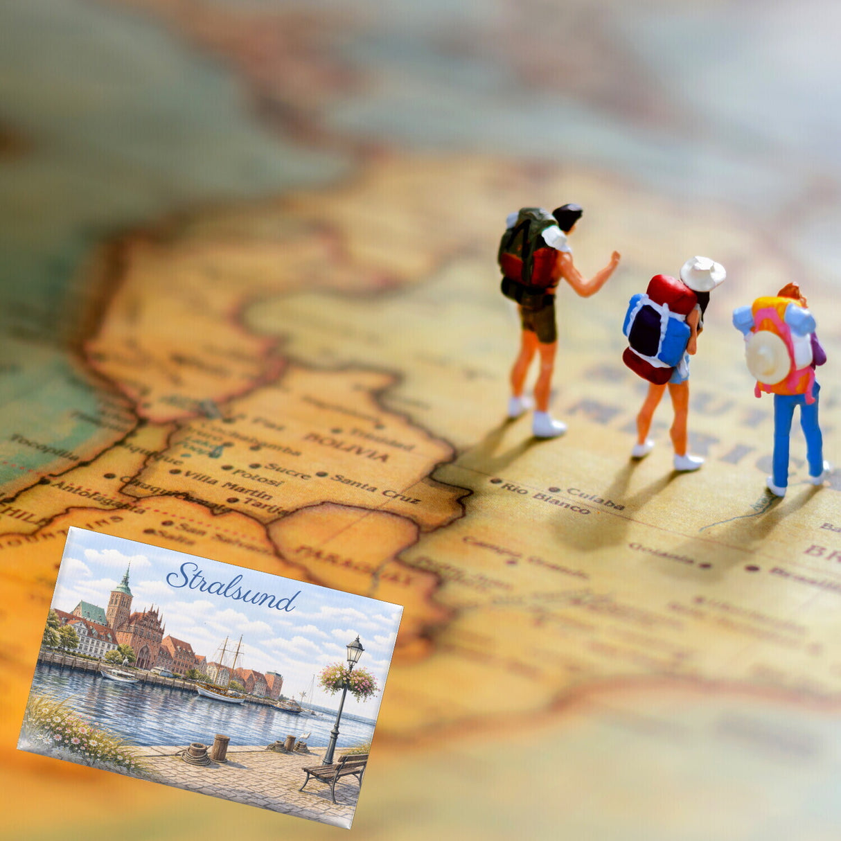 Stralsund Stadtansicht Kirche Souvenir Souvenir Magnet