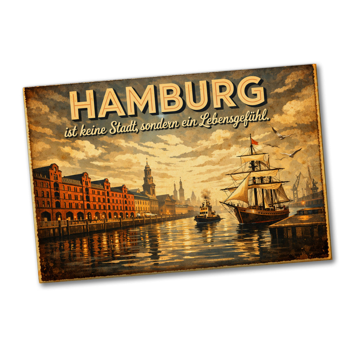 Hamburg keine Stadt sondern Lebensgefühl Souvenir Magnet