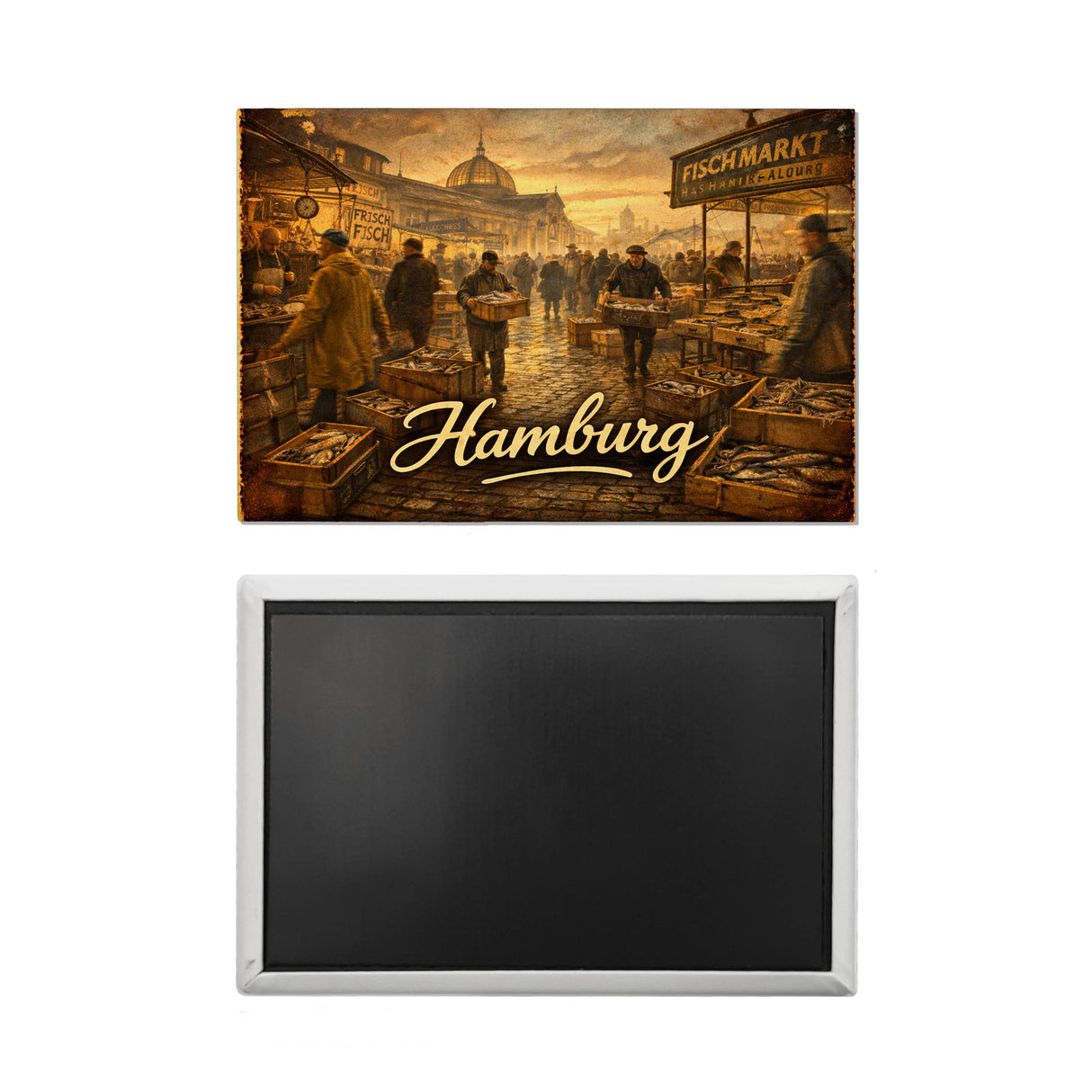 Hamburger Fischmarkt Souvenir Souvenir Magnet Hamburg Szene