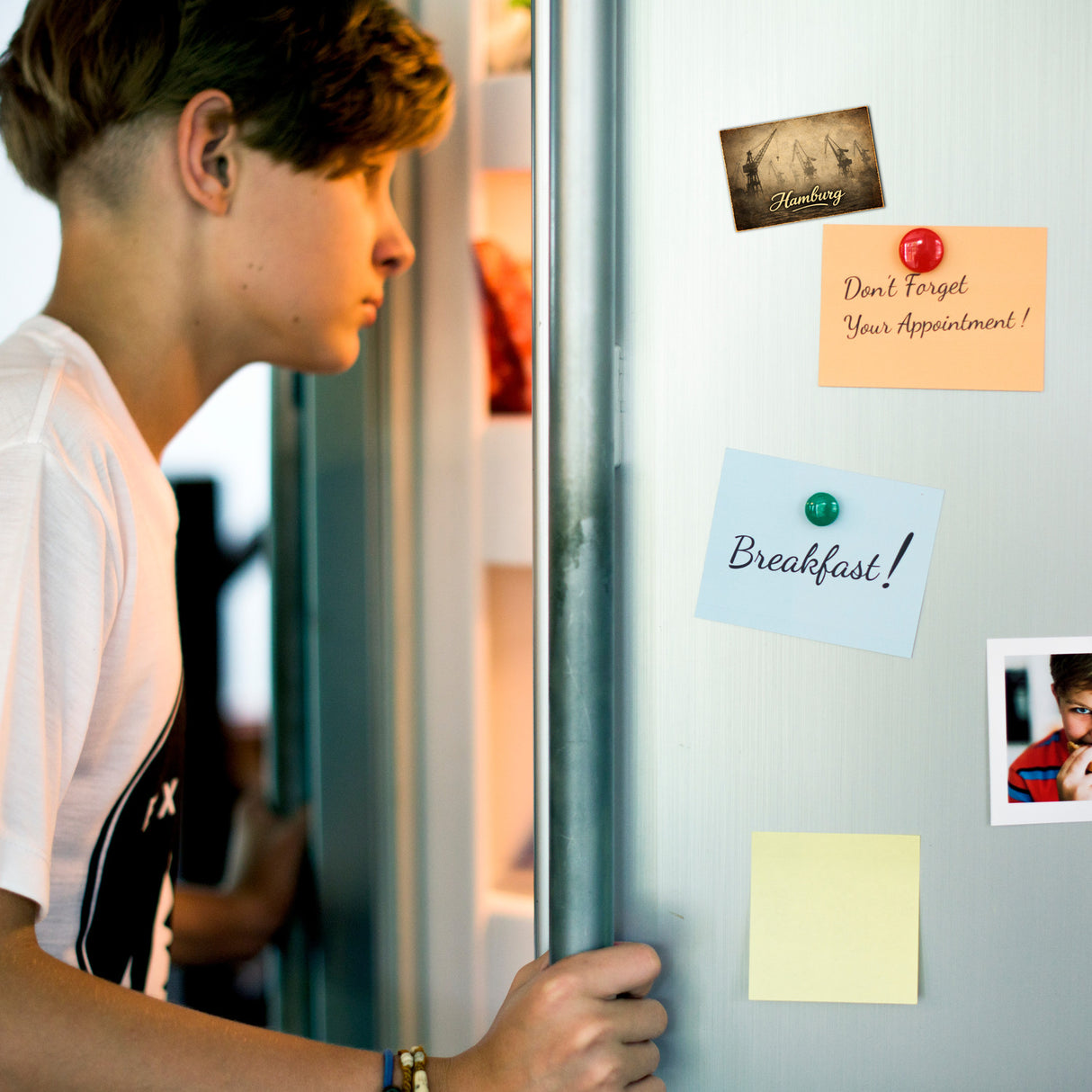 Hamburgs Kräne im Nebel Hamburg Souvenir Souvenir Magnet Vintage