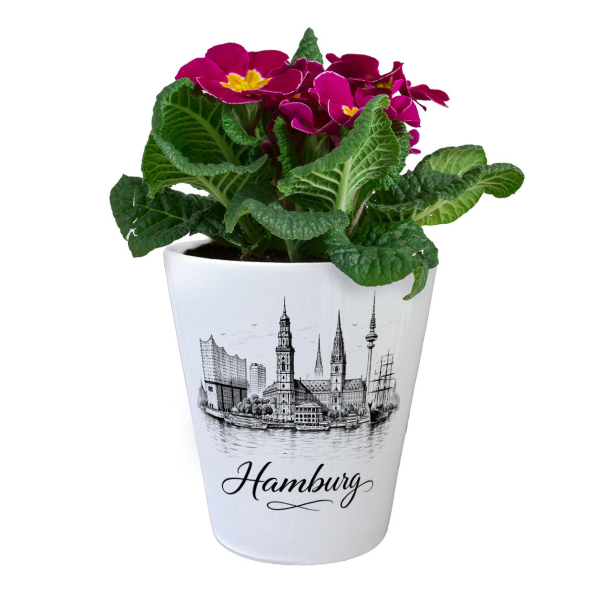 Skyline Hamburg Stadtsilhouette Blumentopf