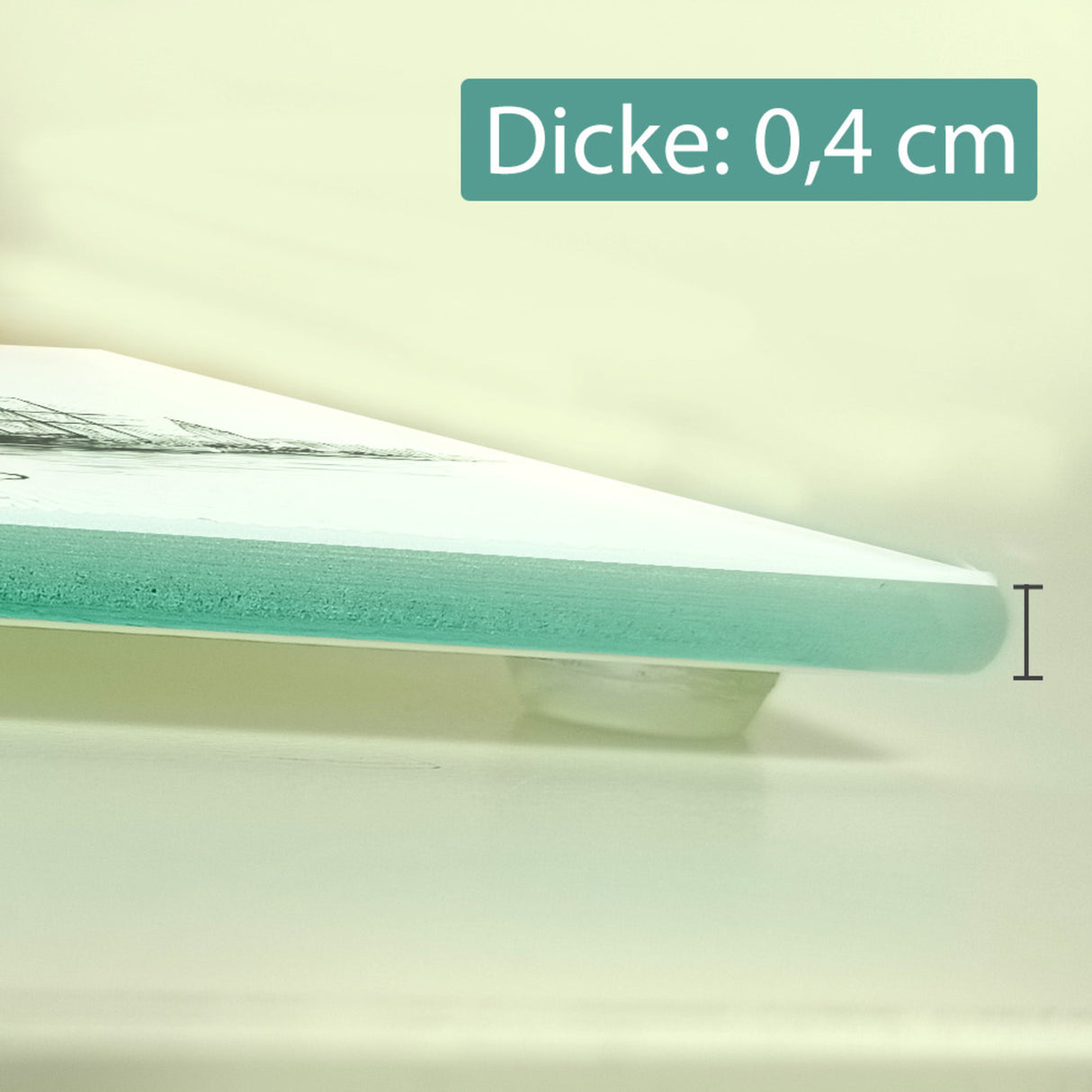 Skyline Hamburg Stadtsilhouette Schneidebrett aus Glas