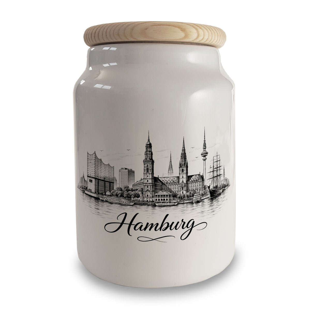 Skyline Hamburg Stadtsilhouette Keksdose