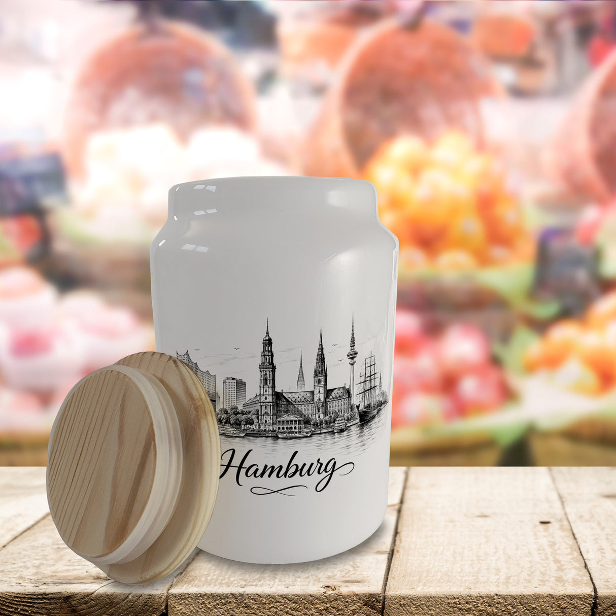 Skyline Hamburg Stadtsilhouette Keksdose