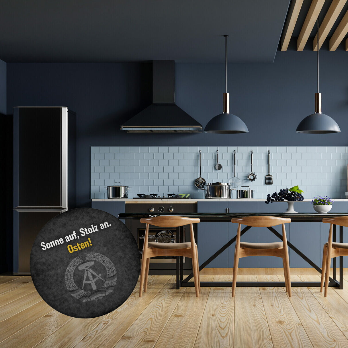 DDR-Stolz Magnet - Sonne auf, Stolz an