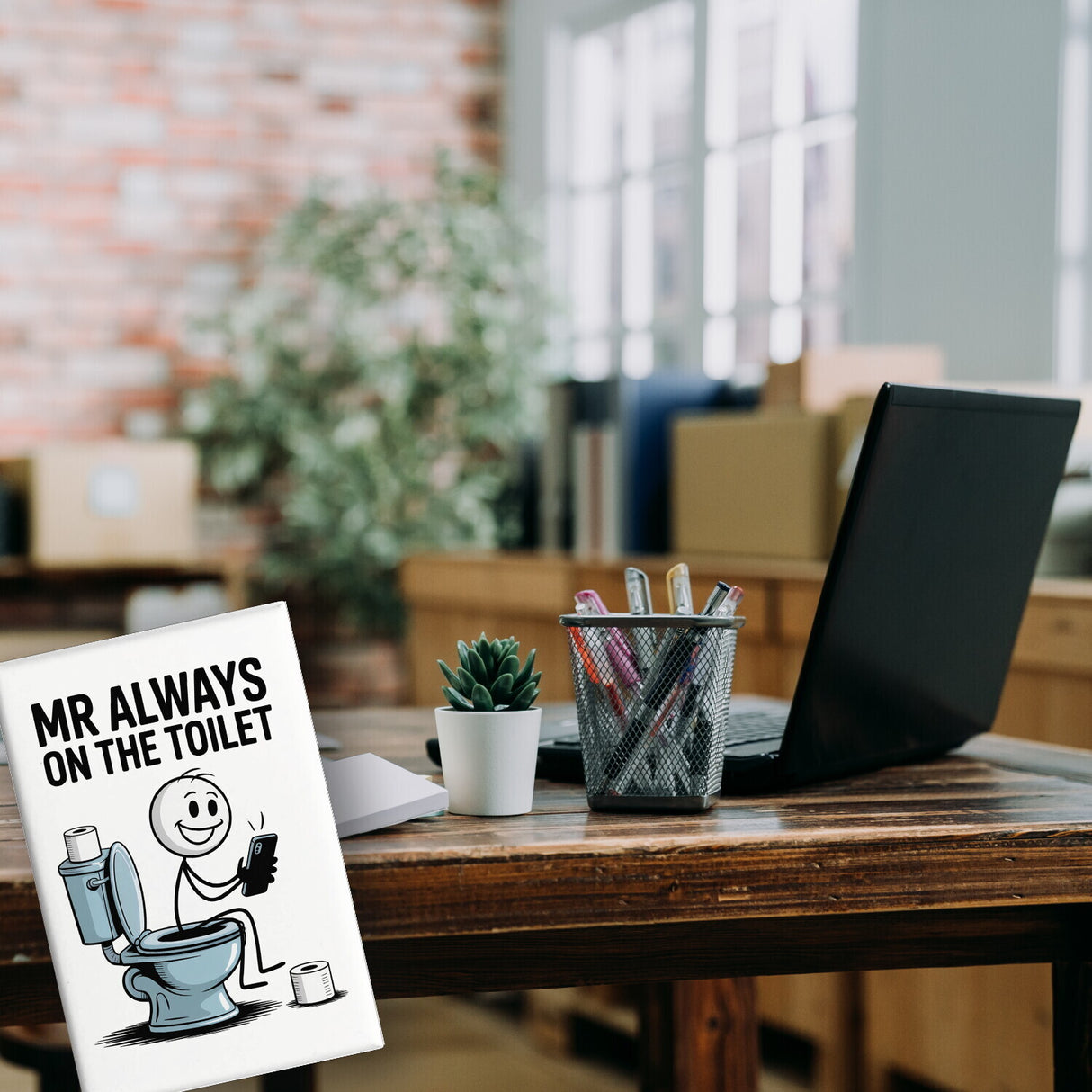 MR ALWAYS ON THE TOILET Souvenir Souvenir Magnet