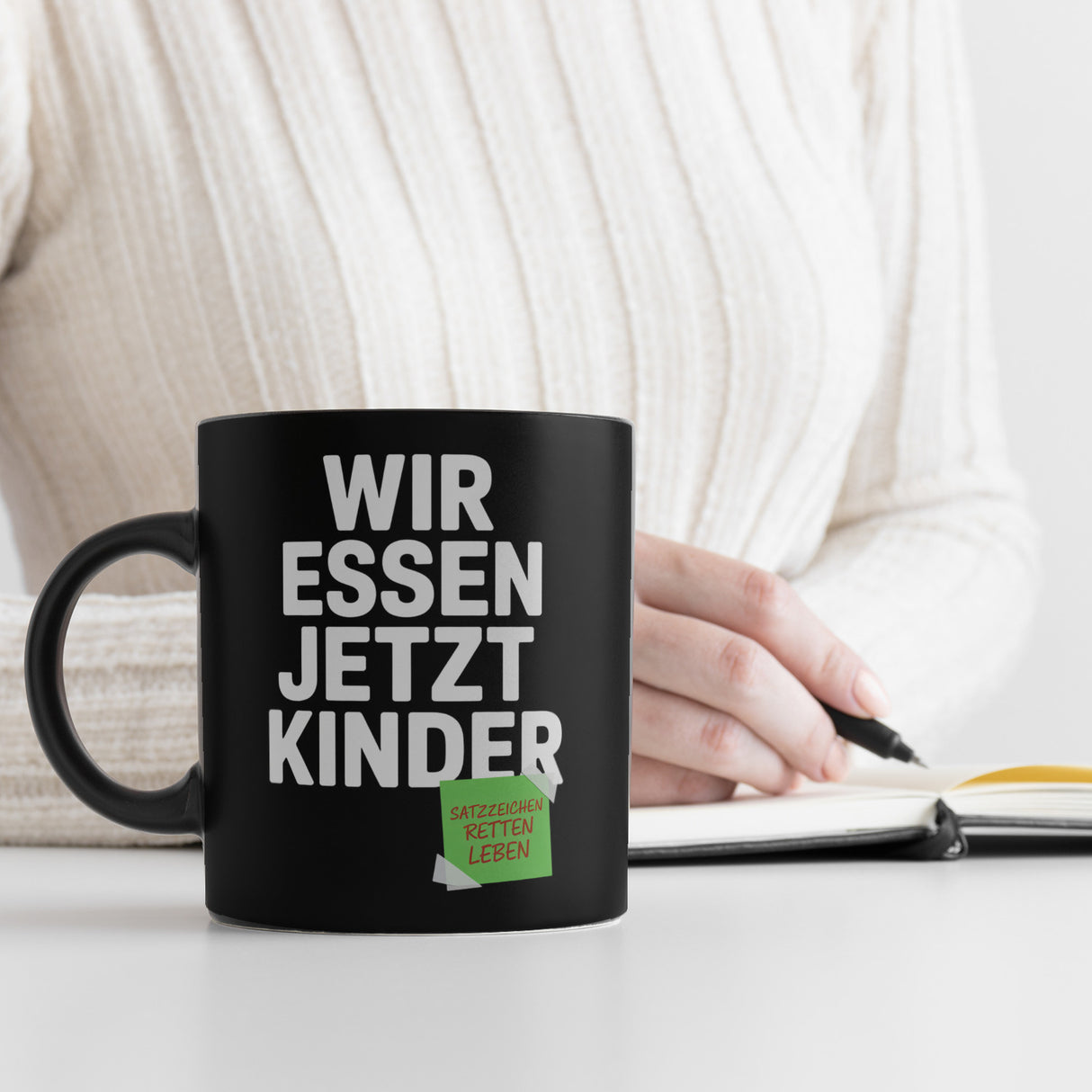 Satzzeichen retten Leben Tasse für Lehrer