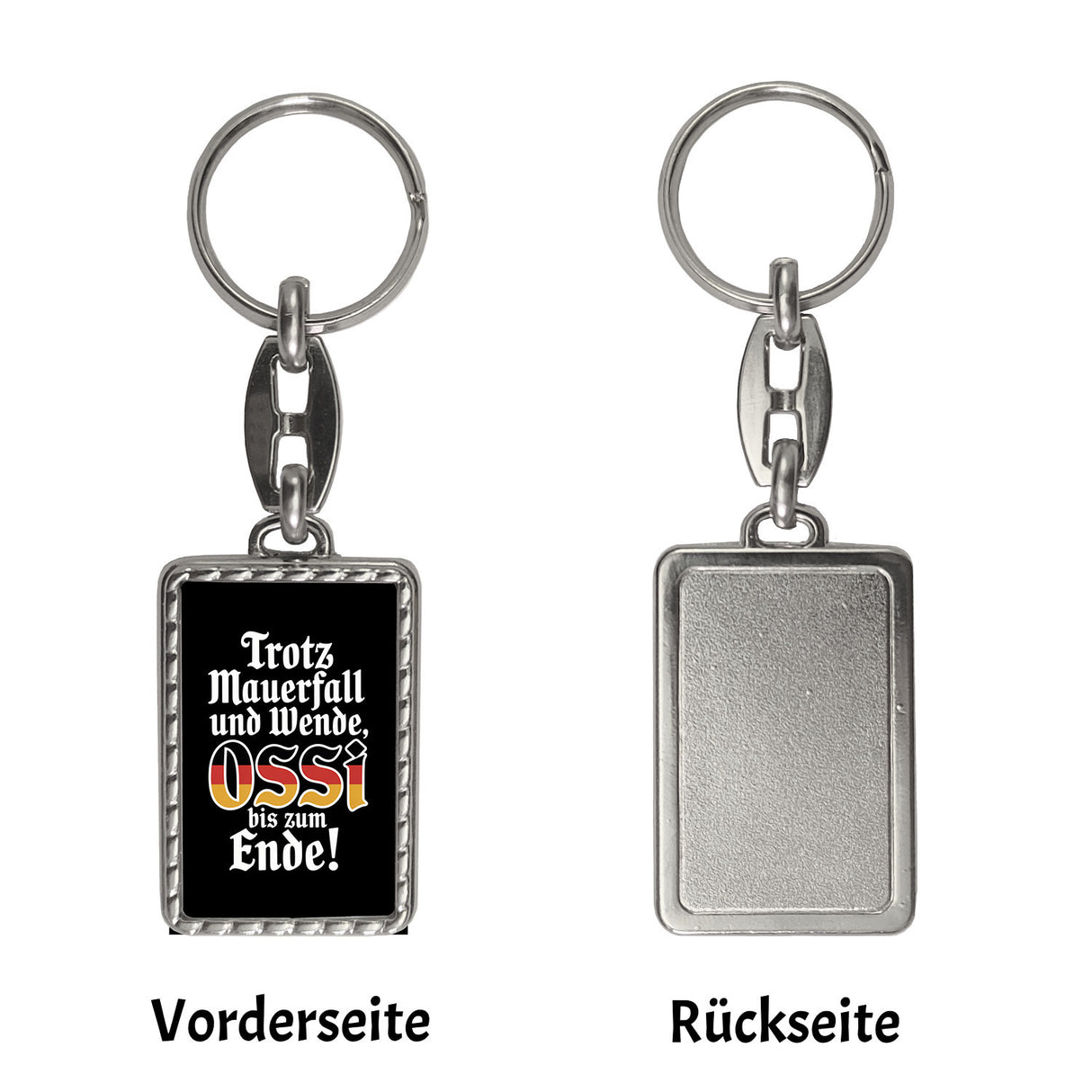 Ossi bis zum Ende Schlüsselanhänger mit Ossi-Spruch