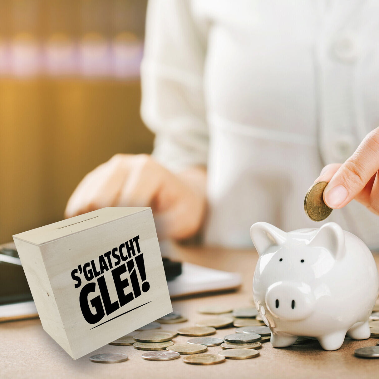 S Glatscht glei! Spardose für Ossis