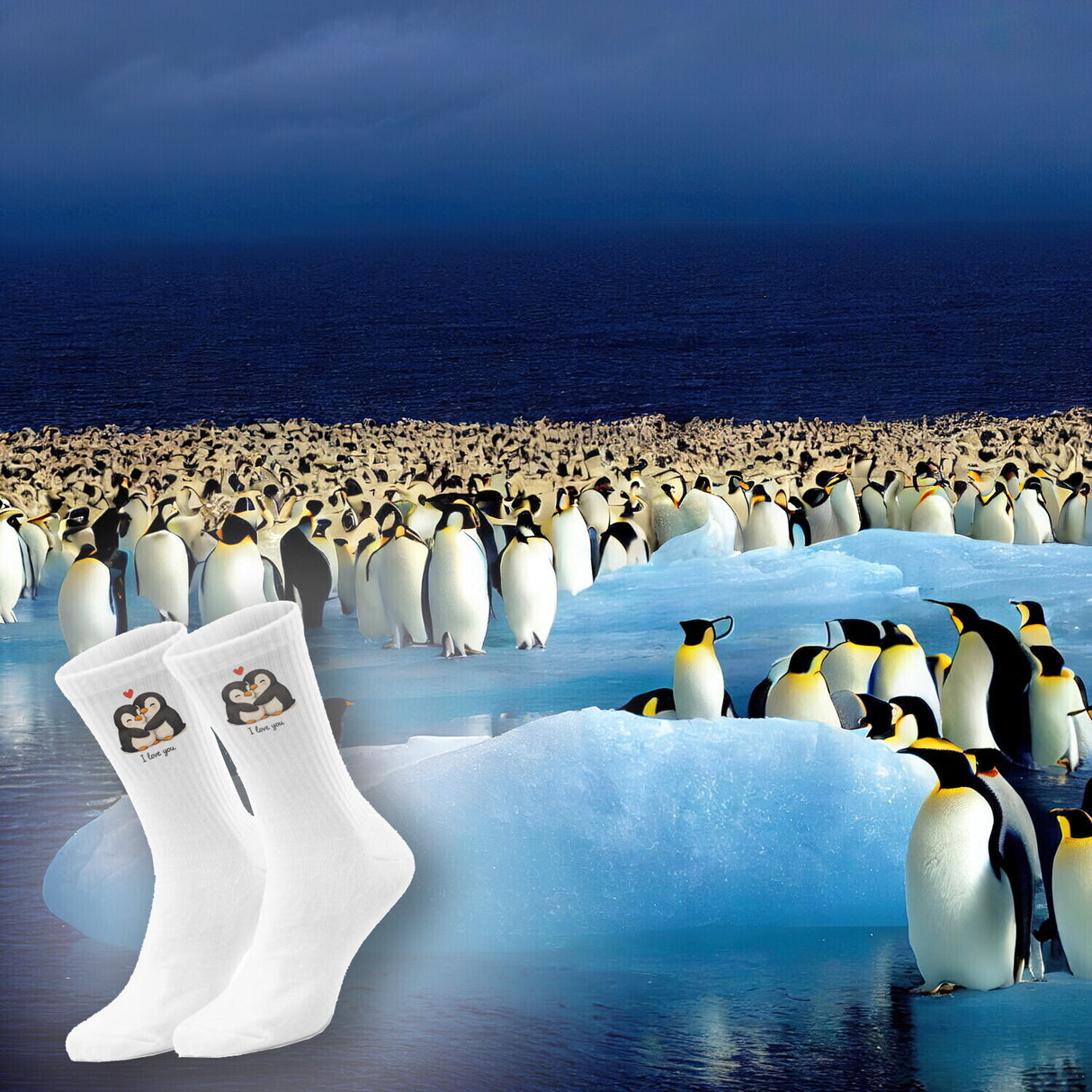epicsocks Tierliebe Pinguin Socken in 37-41 im Paar