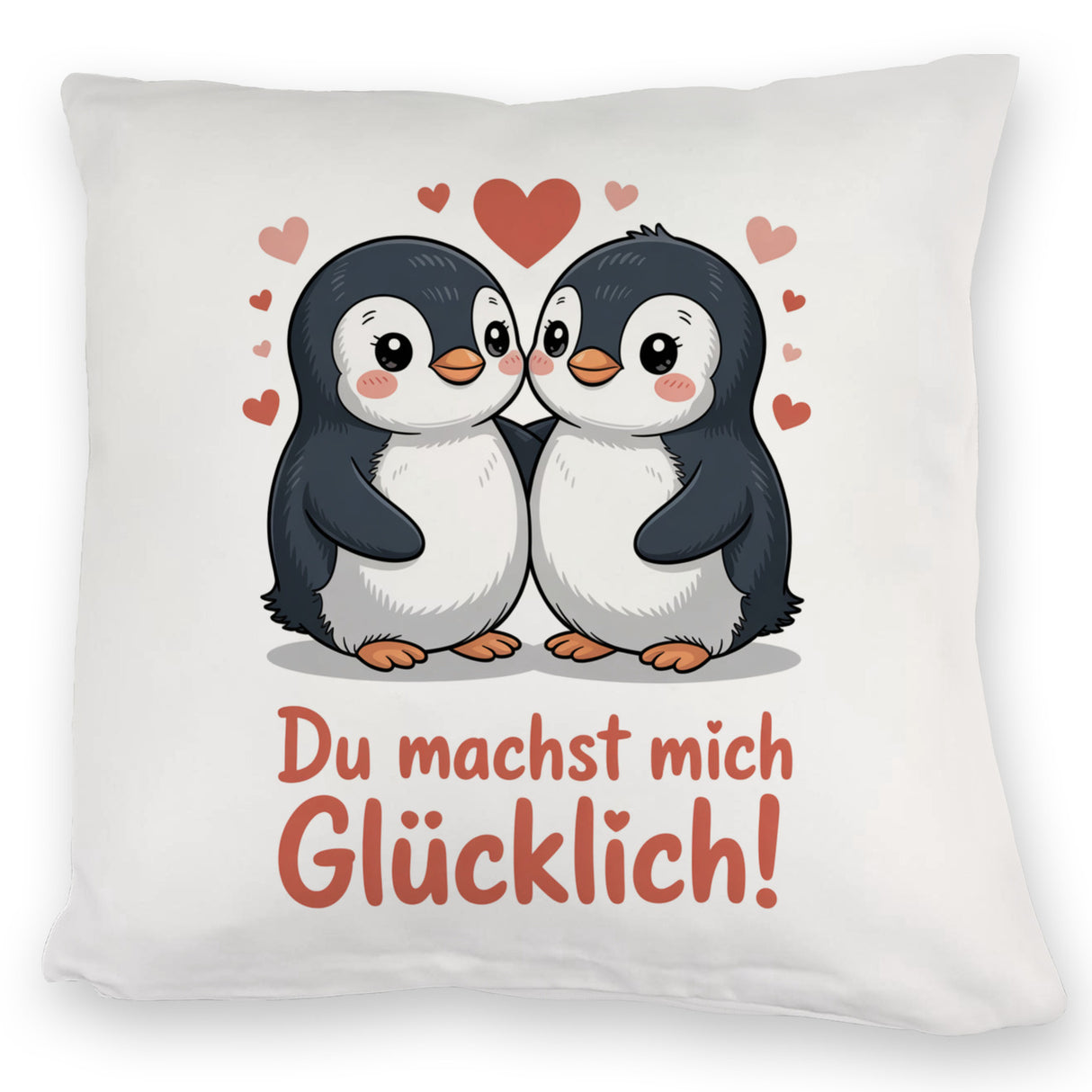 Kawaii Pinguine - Du machst mich glücklich Kissen