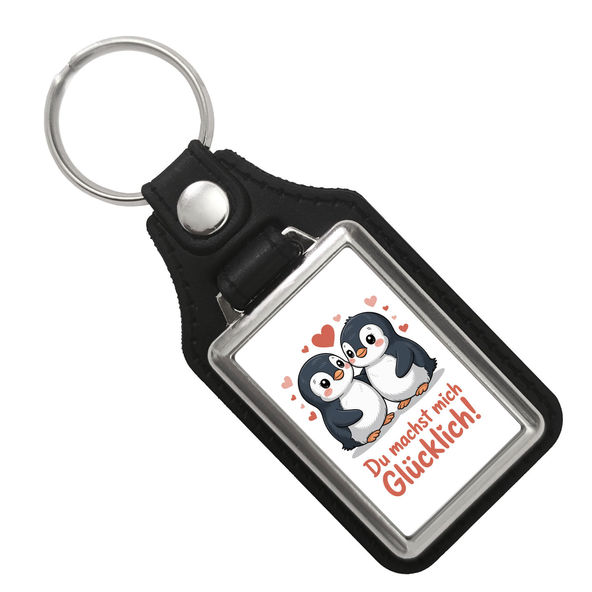 Kawaii Pinguine - Du machst mich glücklich Schlüsselanhänger