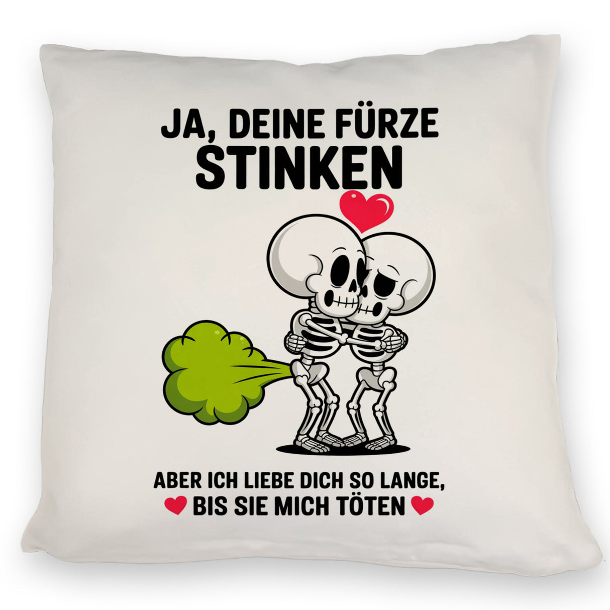 Skelett Pärchen - Ja, deine Fürze stinken Kissen