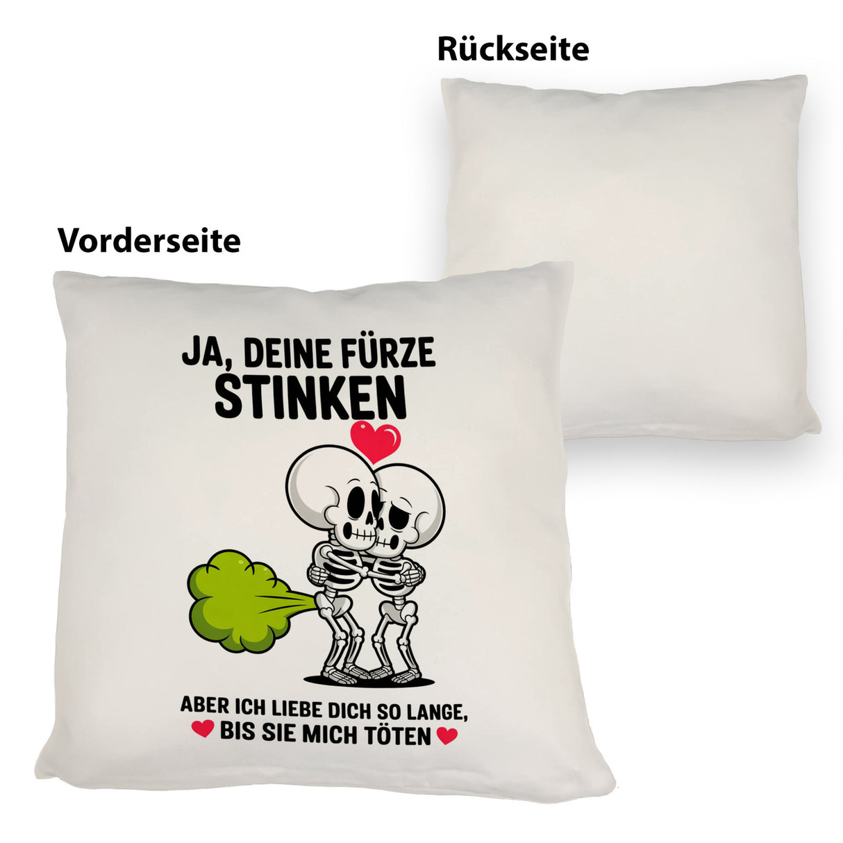 Skelett Pärchen - Ja, deine Fürze stinken Kissen