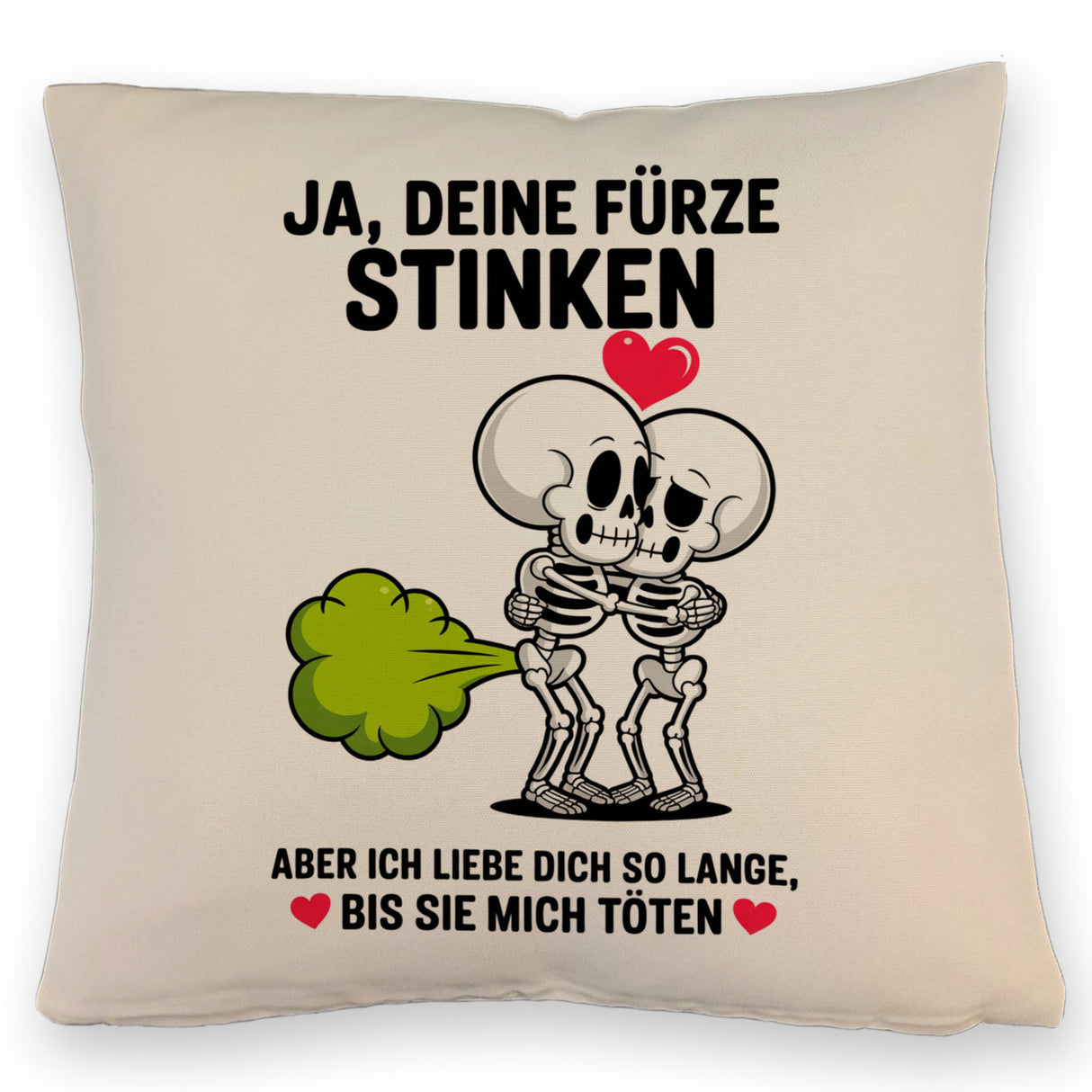 Skelett Pärchen - Ja, deine Fürze stinken Kissen