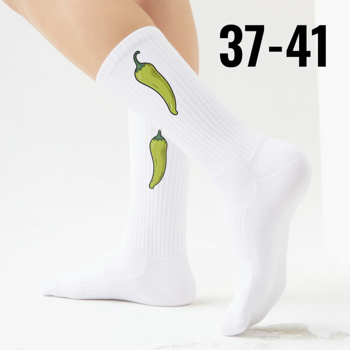 epicsocks Chili Lover Hellgrüne Chili Socken in 37-41 im Paar
