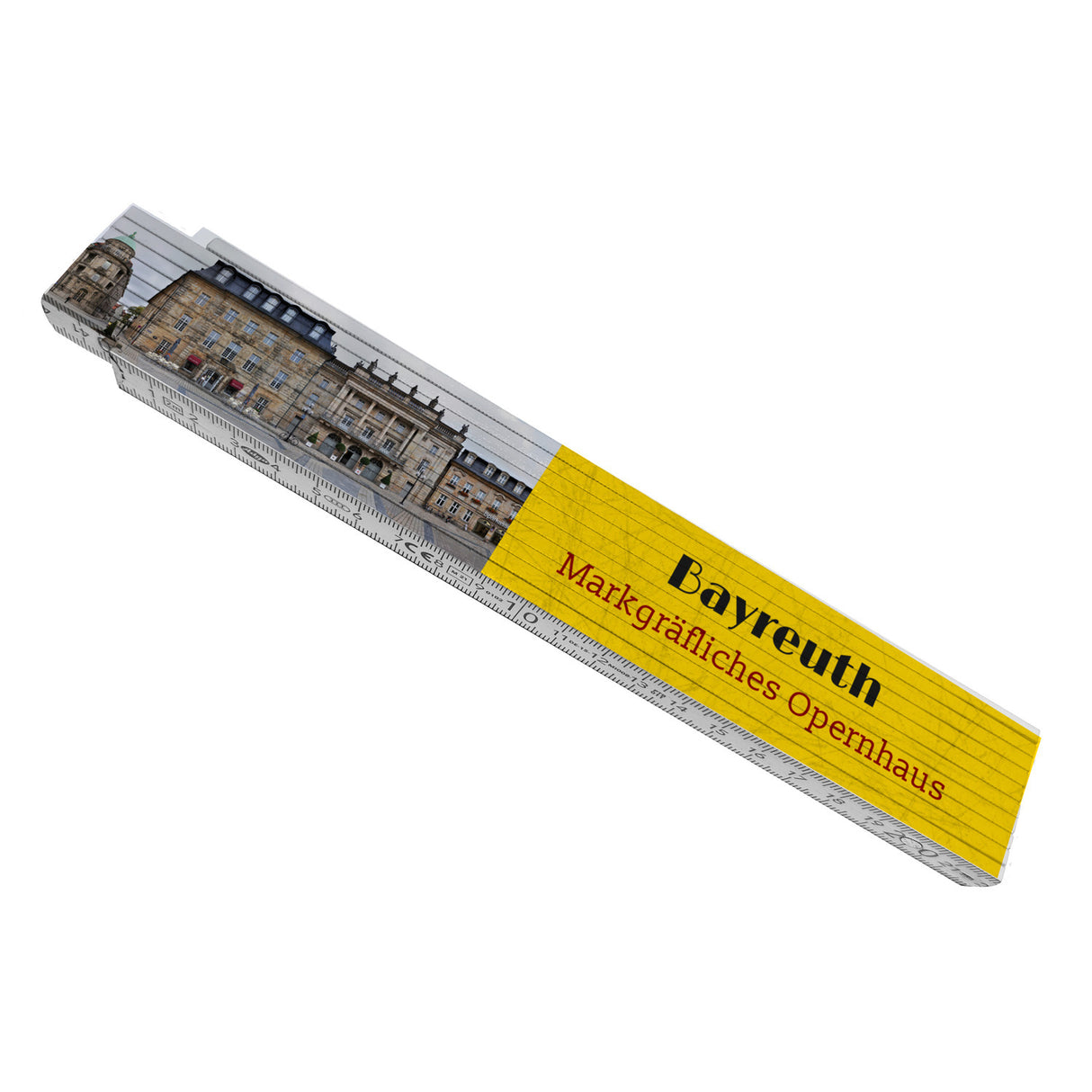 streetline Bayreuth Markgräfliches Opernhaus Meterstab aus Holz