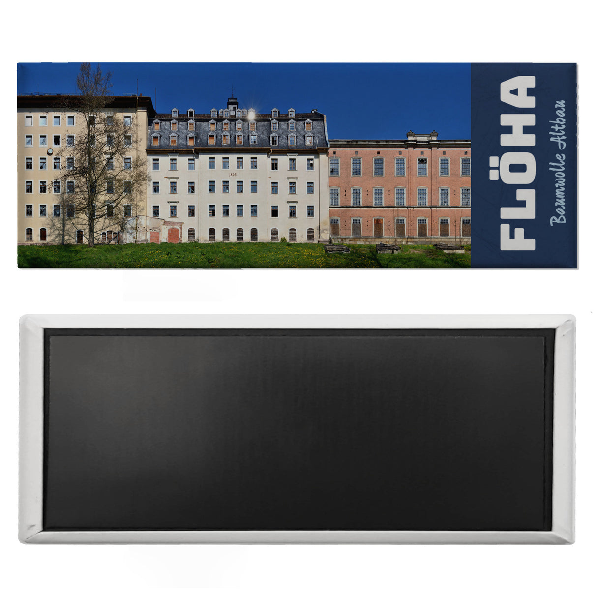 streetline Flöha Baumwolle Altbau Panorama Souvenir Magnet
