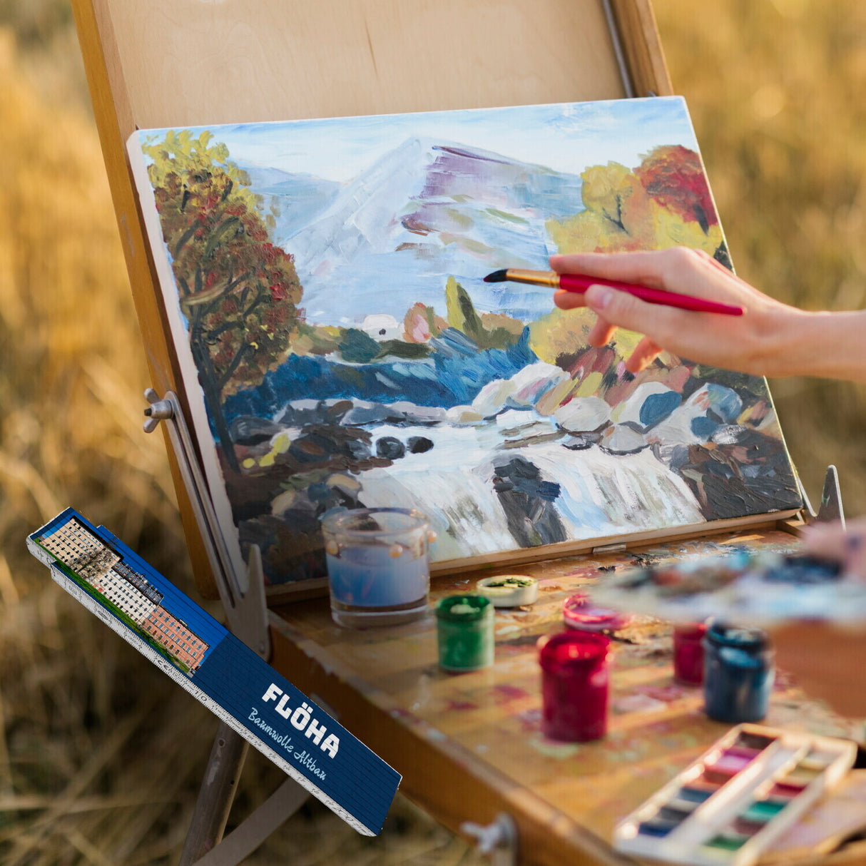 streetline Flöha Baumwolle Altbau Meterstab aus Holz