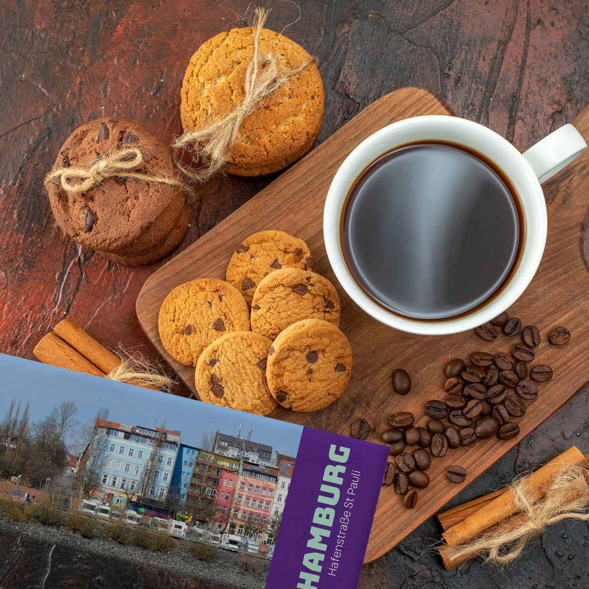 streetline Hamburg Hafenstraße St Pauli Panorama Souvenir Magnet