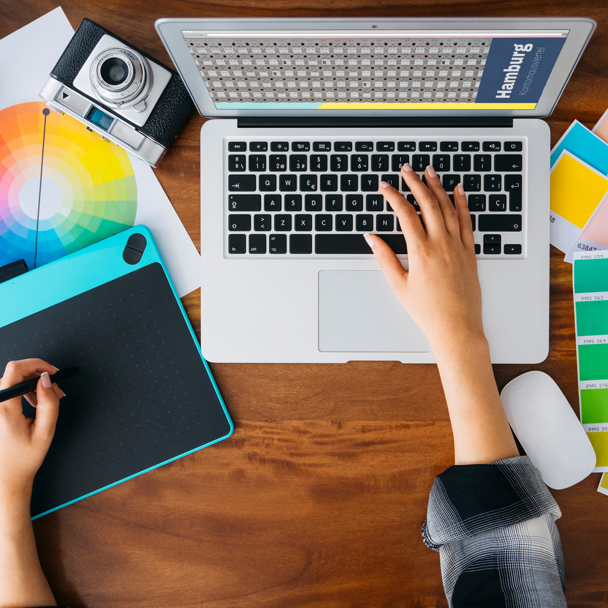 streetline Hamburg Kontorhausviertel Panorama Souvenir Magnet