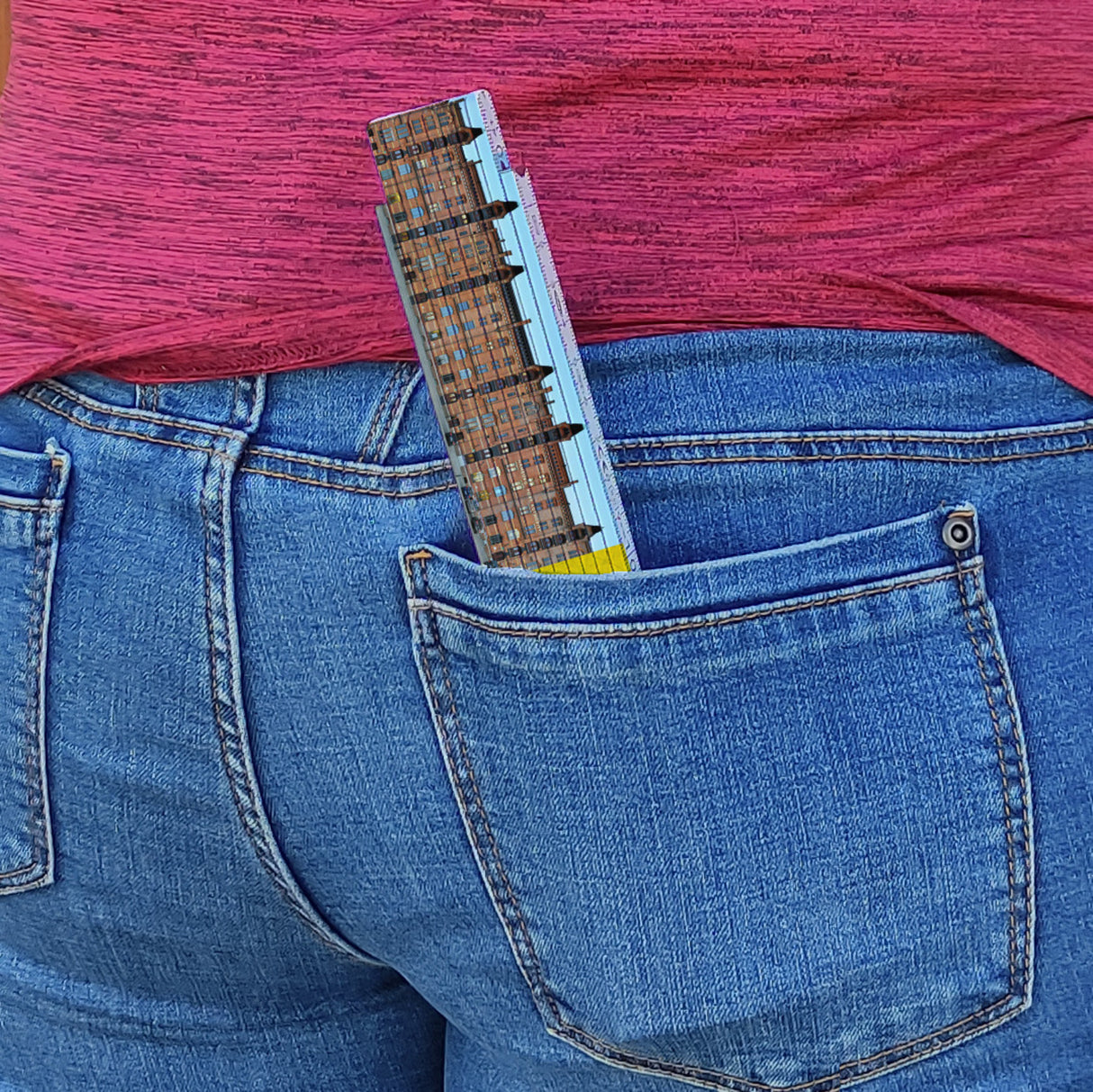 streetline Hamburg Neuer Wandrahm Meterstab aus Holz