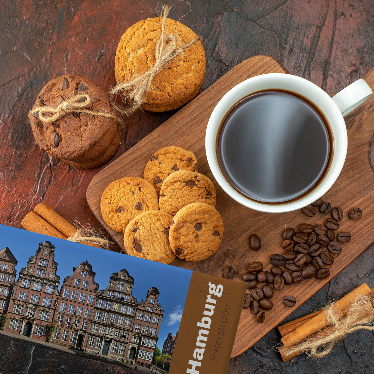 streetline Hamburg Peterstraße Panorama Souvenir Magnet