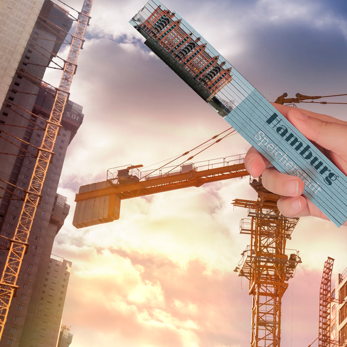 streetline Hamburg Speicherstadt Meterstab aus Holz